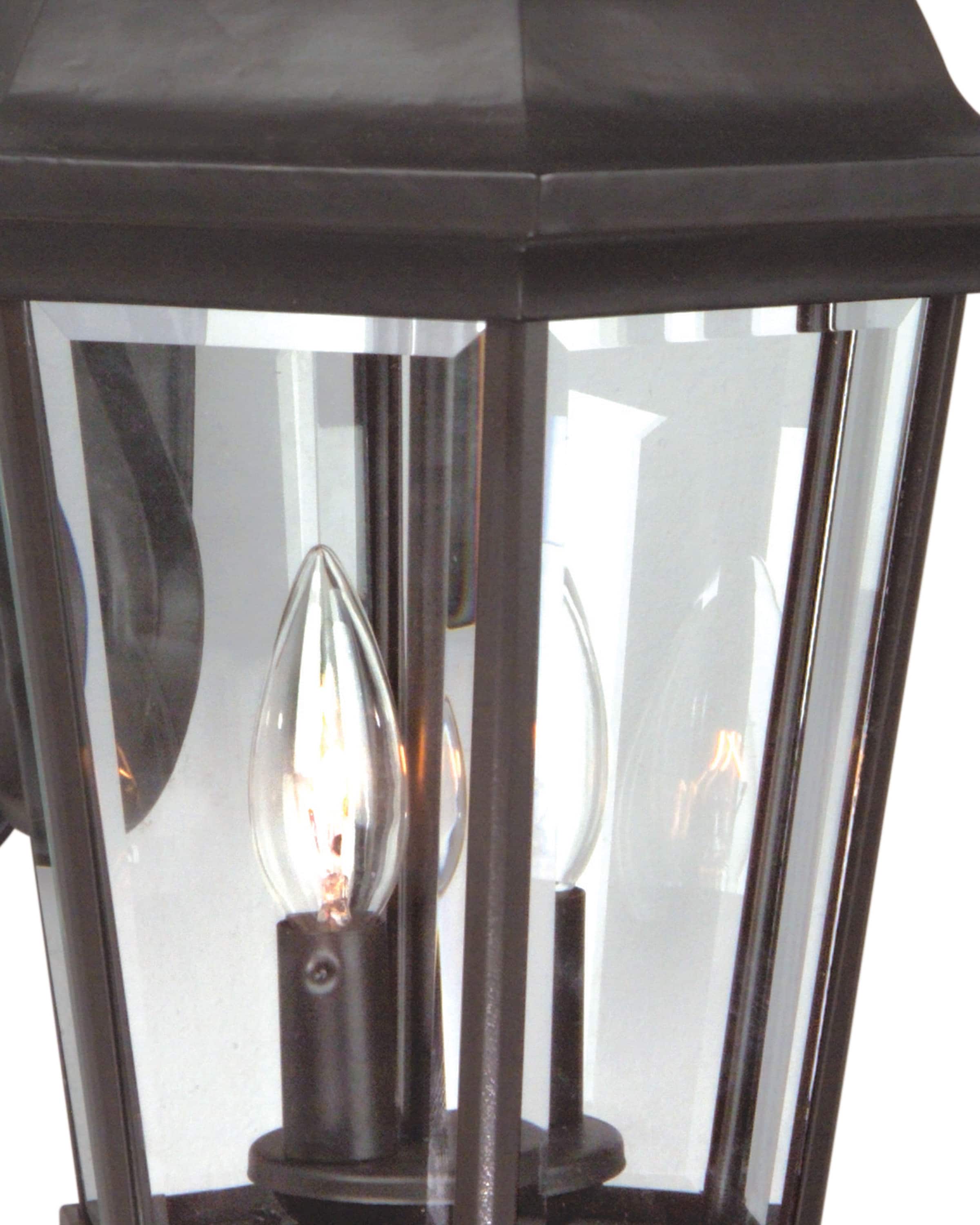 Britannia Distressed Bronze 3-Light Outdoor Wall Lantern