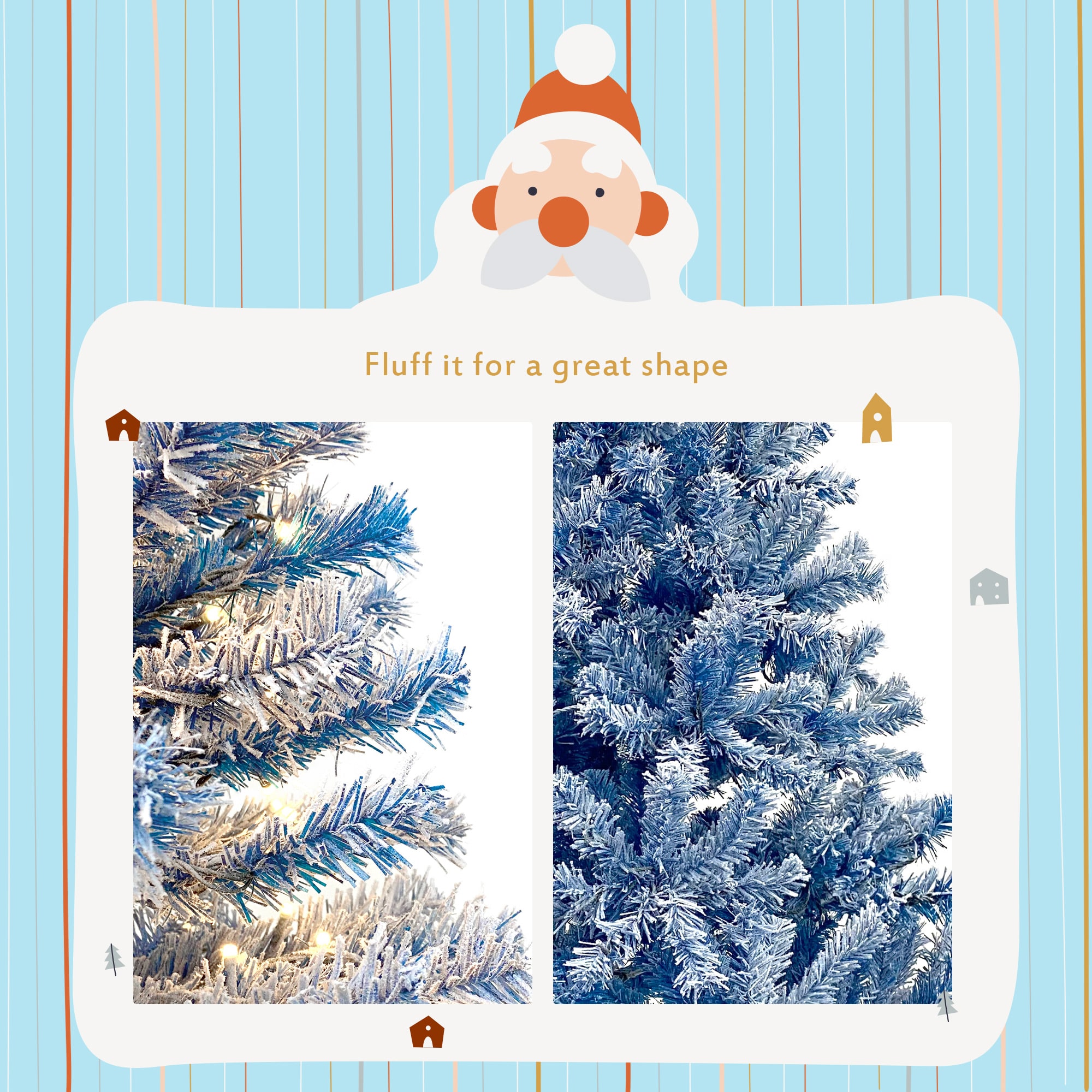 WELLFOR YA723375GW Artificial-Christmas-Trees - View #5
