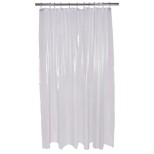 Vinyl Clear Solid Shower Liner, 8 Gauge Shower Curtain Liner