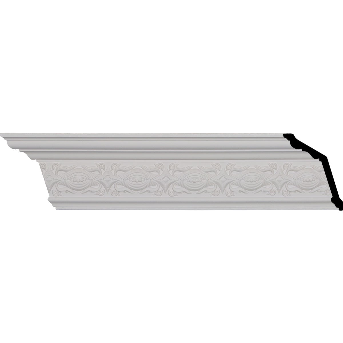 Ekena Millwork MLD05X03X06IS Iris 6-1/8-in x 7-ft 10-1/2-in Primed Urethane Crown Moulding