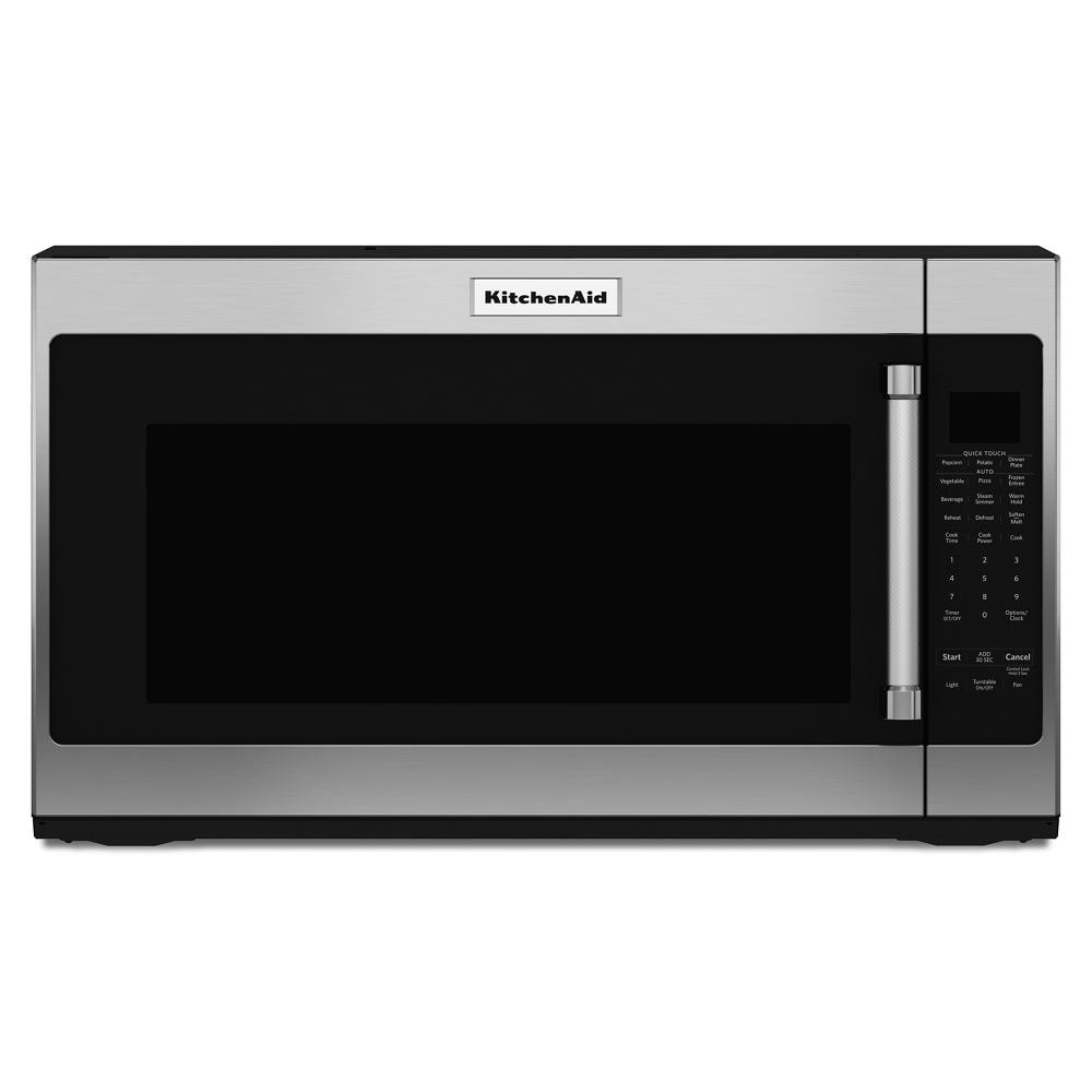 KitchenAid 2-cu ft 1000-Watt Over-the-Range Microwave with Sensor Cooking (Stainless Steel with Printshield Finish) in the Over-the-Range Microwaves at Lowes.com