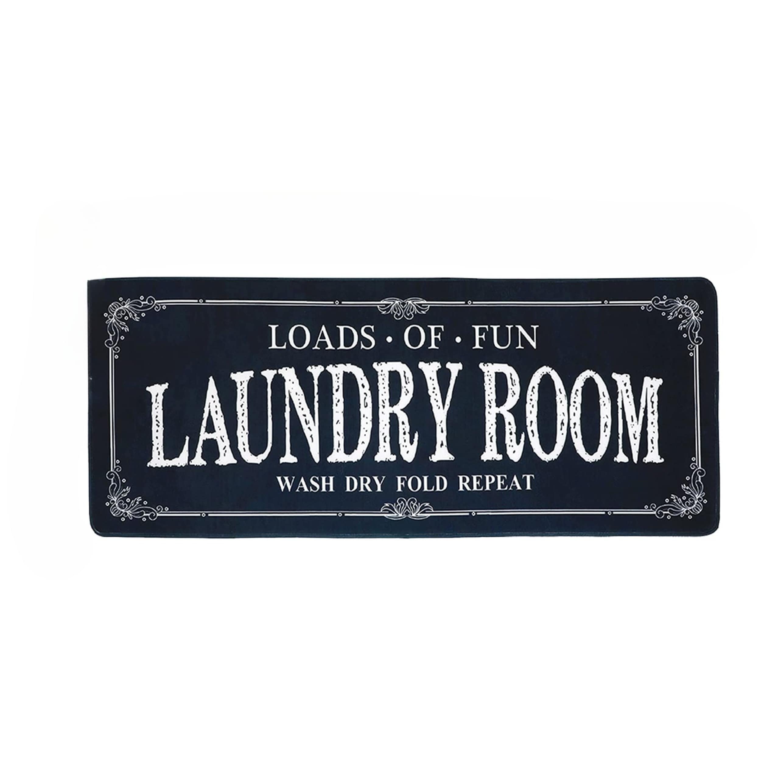 WZK Farmhouse Non Slip Anti Fatigue Laundry Runner Rug Modern Decor Easy Care Versatile Floor Mat