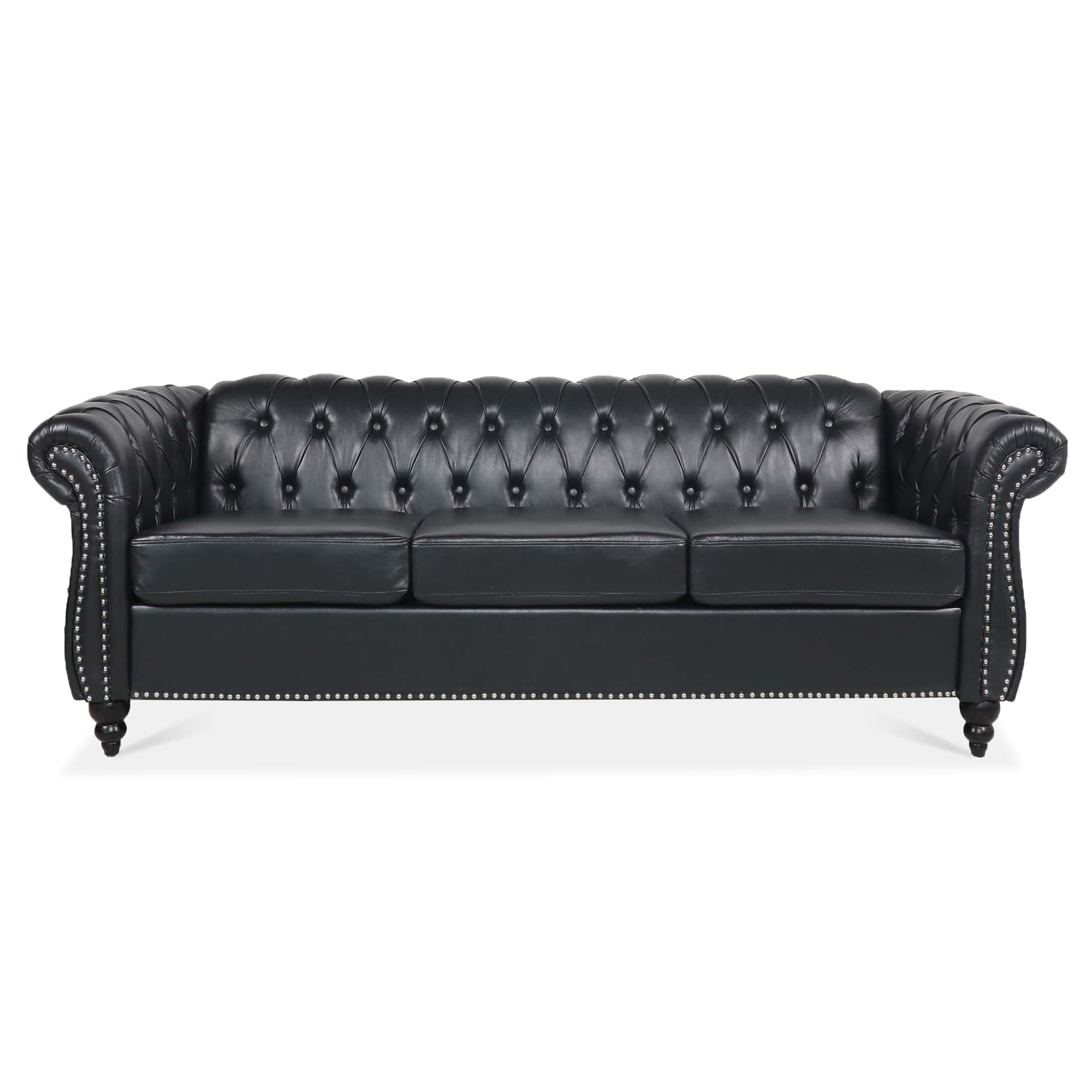 Lycvki Green Contemporary/Modern Faux leather Full Sofa bed
