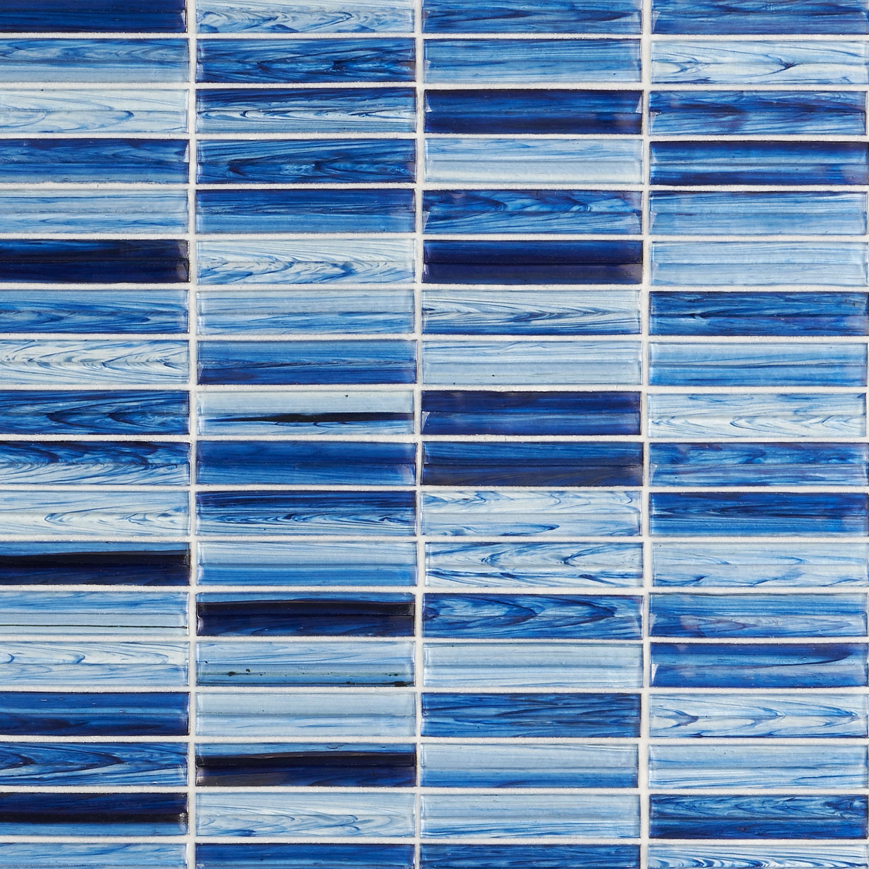 Tara Blue Polished Glass Mosaic Wall Tile