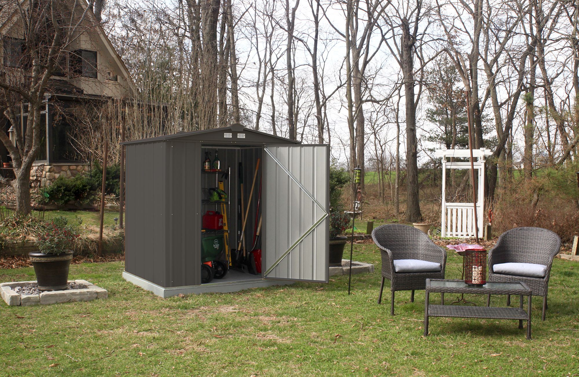 Arrow EZ6565LVCC Metal-Storage-Buildings-Sheds - View #7