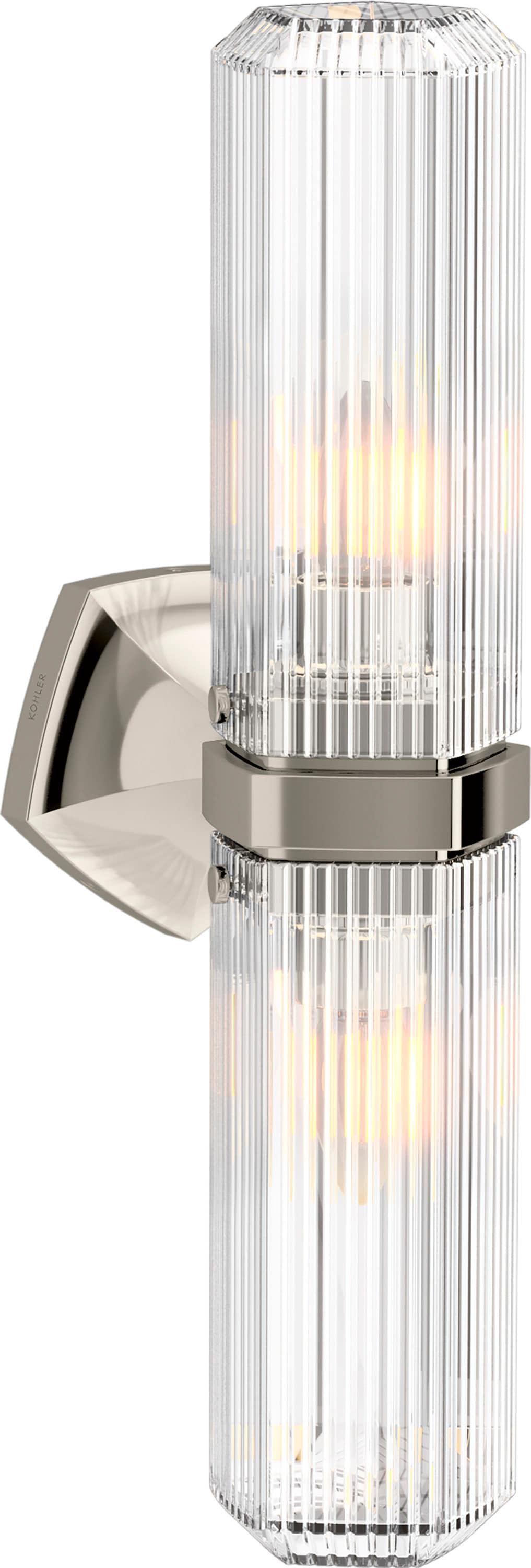 KOHLER Occasion 2-Light Brushed Nickel Wall Sconce