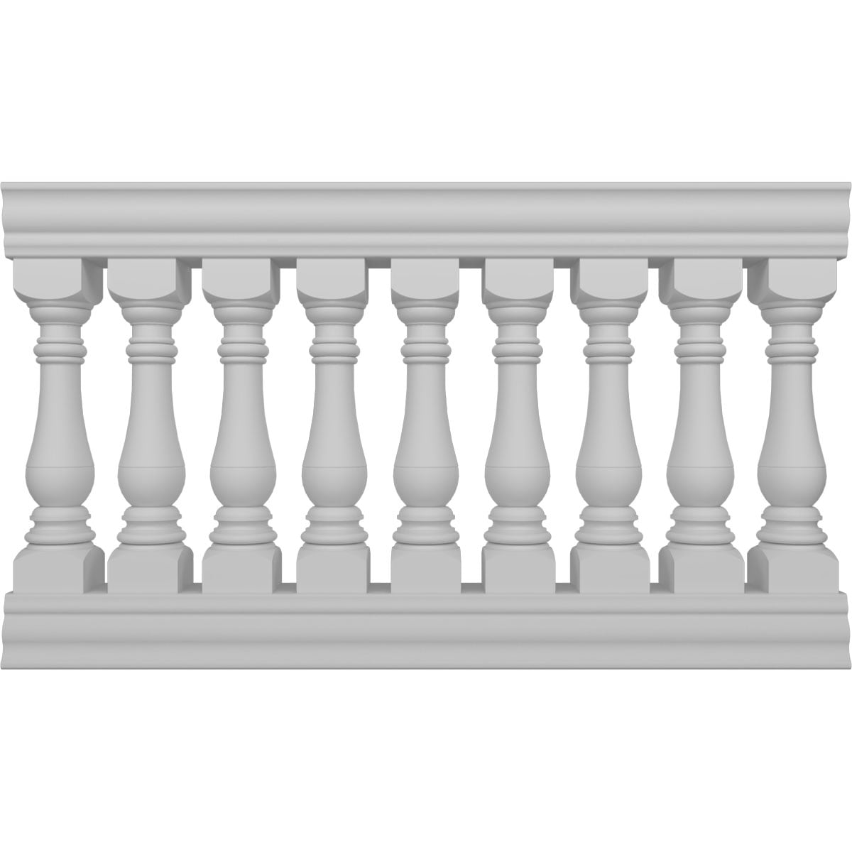 Ekena Millwork BALK38X060BRG FiberThane 5-Feet x 38-Inches Bradford Fiberglass Deck Rail Kit