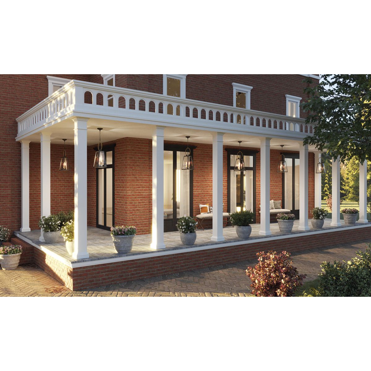 Barnett Bronze Glass Indoor/Outdoor Hanging Lantern
