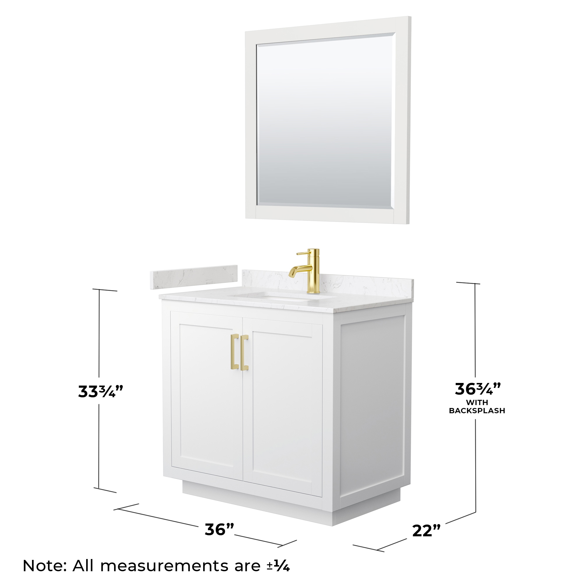 Wyndham Collection WCF292936SWGC2UNSM34 Bath-Vanity-Combo - View #6