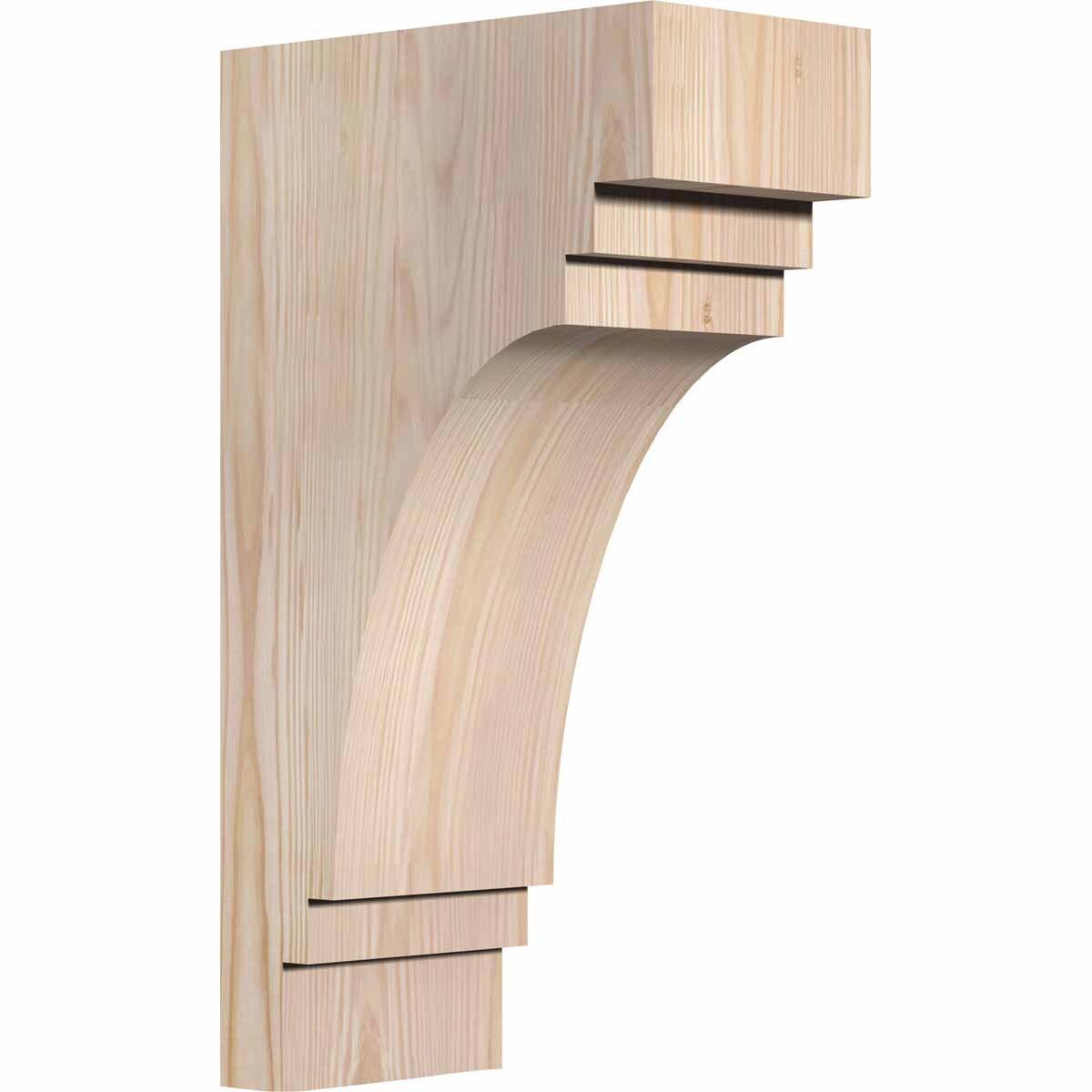 Ekena Millwork COR06X10X18PEC00SDF 5.5-in x 10-in x 18-in Pescadero Unfinished Douglas fir Wood Paintable/Stainable Corbel
