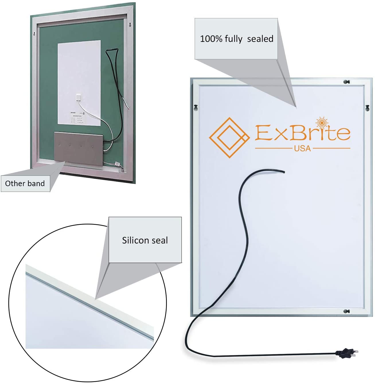 ExBrite JS-3036R-B4-X-E Framed-Bath-Mirrors - View #9
