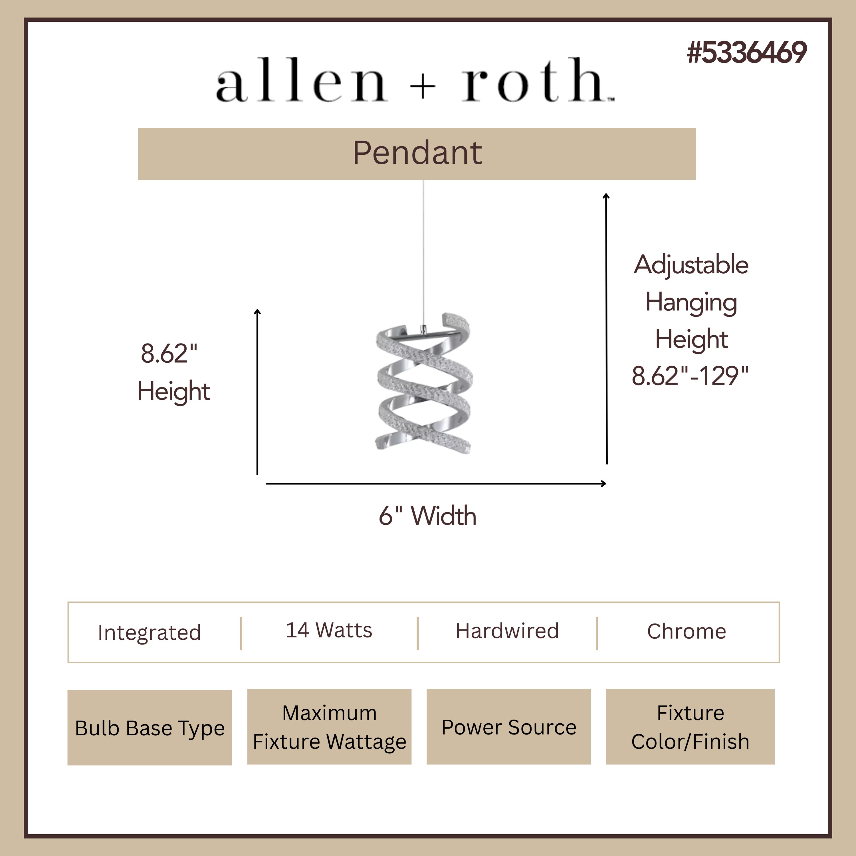 allen + roth CHL6CH Pendant-Lights - View #3