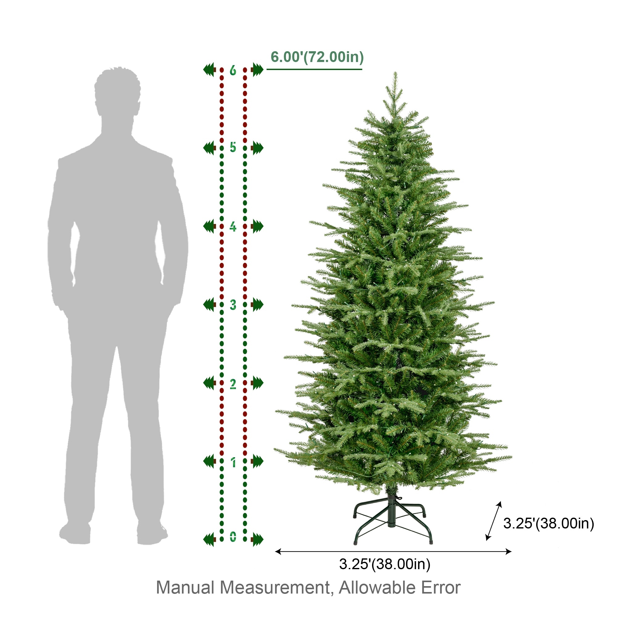 Glitzhome 2014600222 Artificial-Christmas-Trees - View #2
