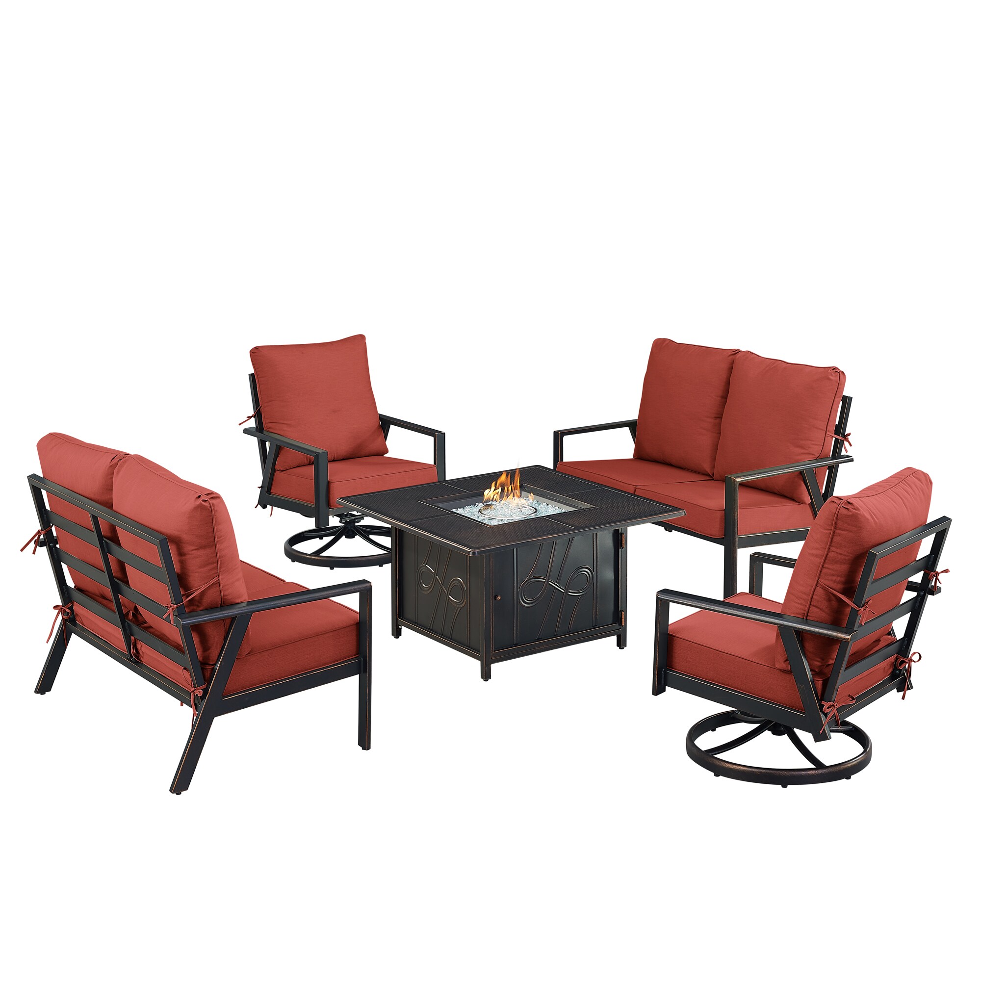 Oakland Living LUX2LS2CHREGISRDCUA Patio-Conversation-Sets - View #2