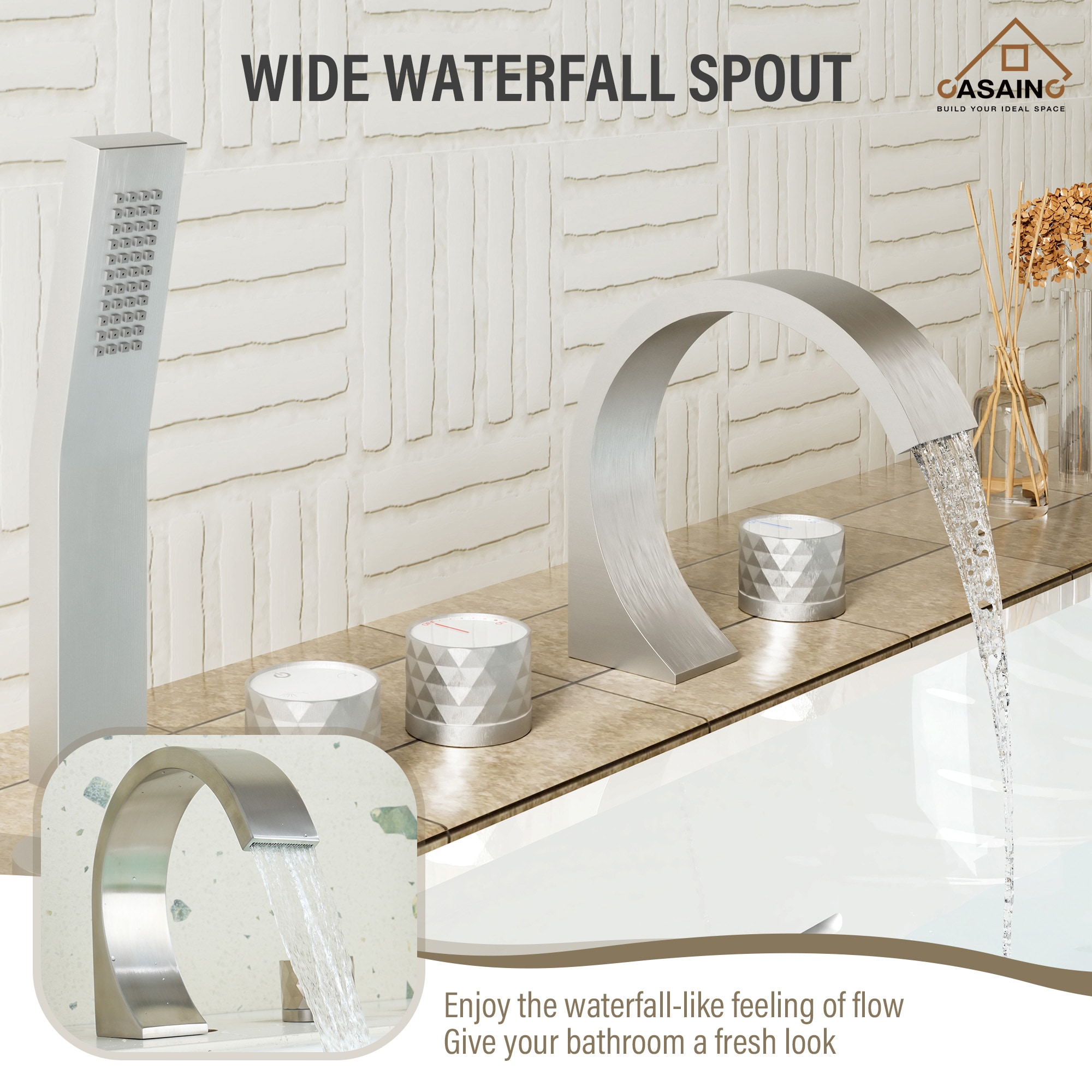 CASAINC TC14-CP Roman-Tub-Faucets - View #9