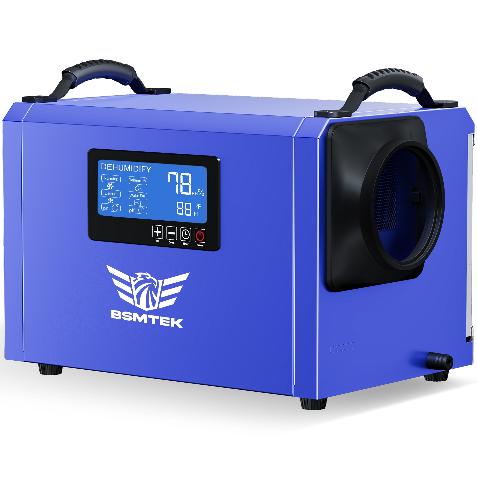BSMTEK 90 Pint Whole House Dehumidifier Compact Basement Dehumidifier with Continuous Drain Low Noise ETL Certified for Crawlspace Attic and Basement #762292141044