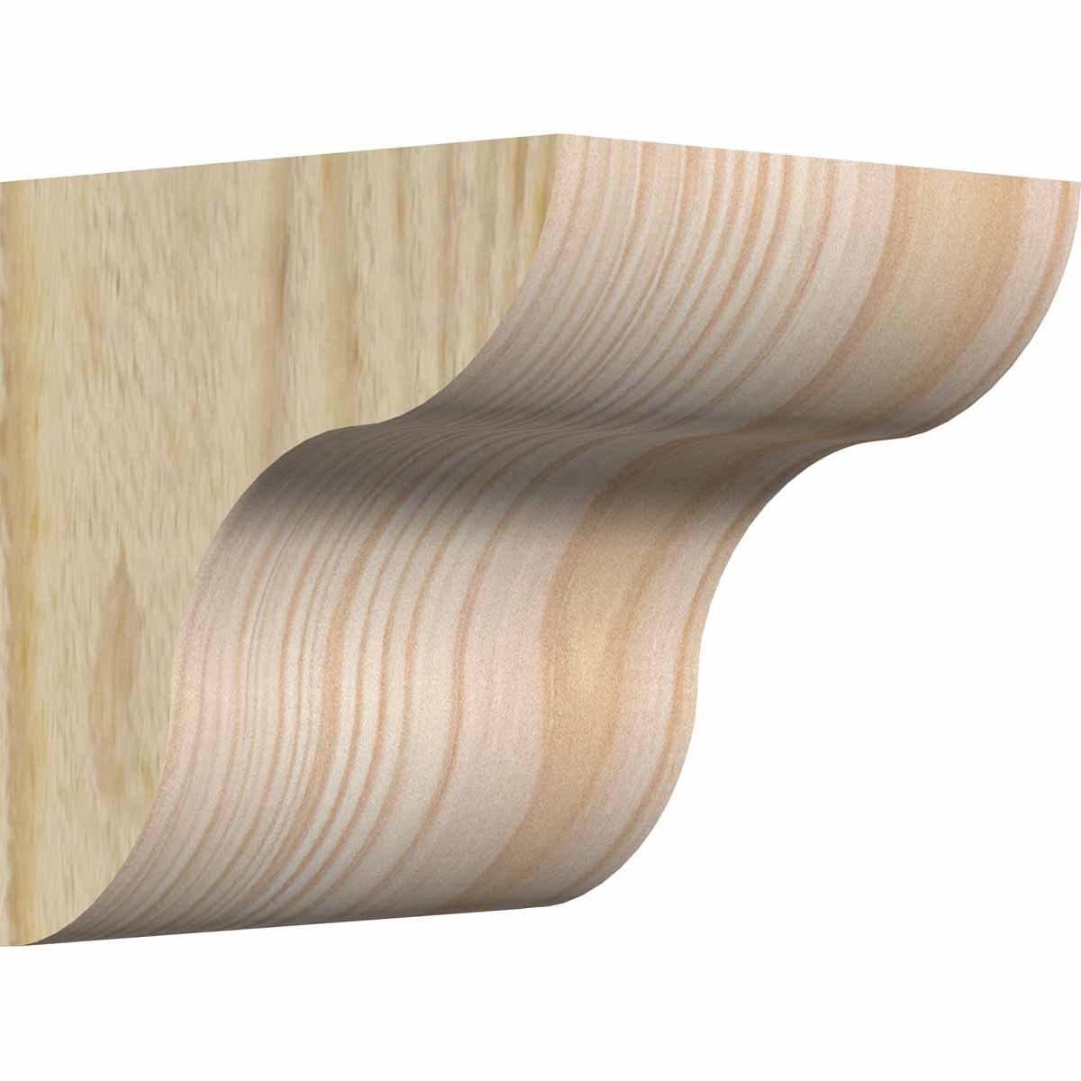 Ekena Millwork COR06X06X06CAR00RDF 6-in x 6-in x 6-in Carmel Unfinished Douglas fir Wood Paintable/Stainable Corbel