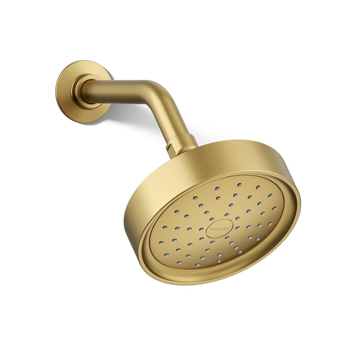 KOHLER K-939-G-2MB 1.0 -Spray Vibrant Brushed Moderne Brass 5.5-in Round Fixed Shower Head 1.75 GPM