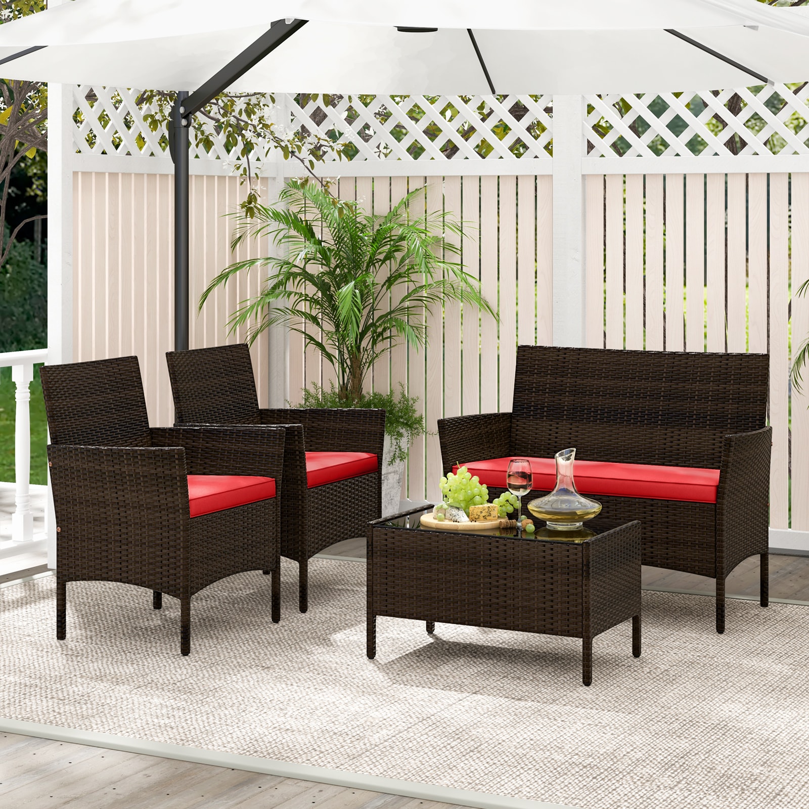 Slickblue D-CO-ER78817WH Patio-Conversation-Sets - View #2