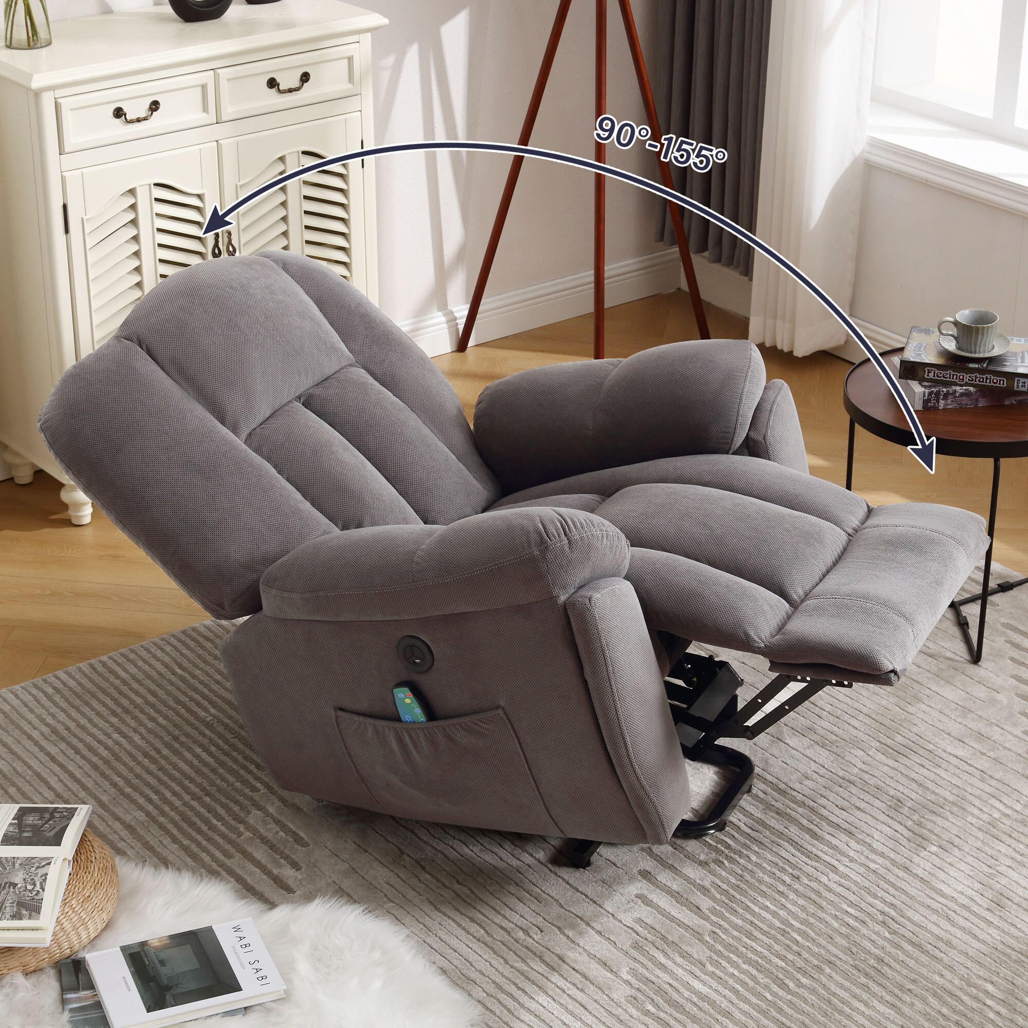 Clihome ER003-GREY recliners - View #3