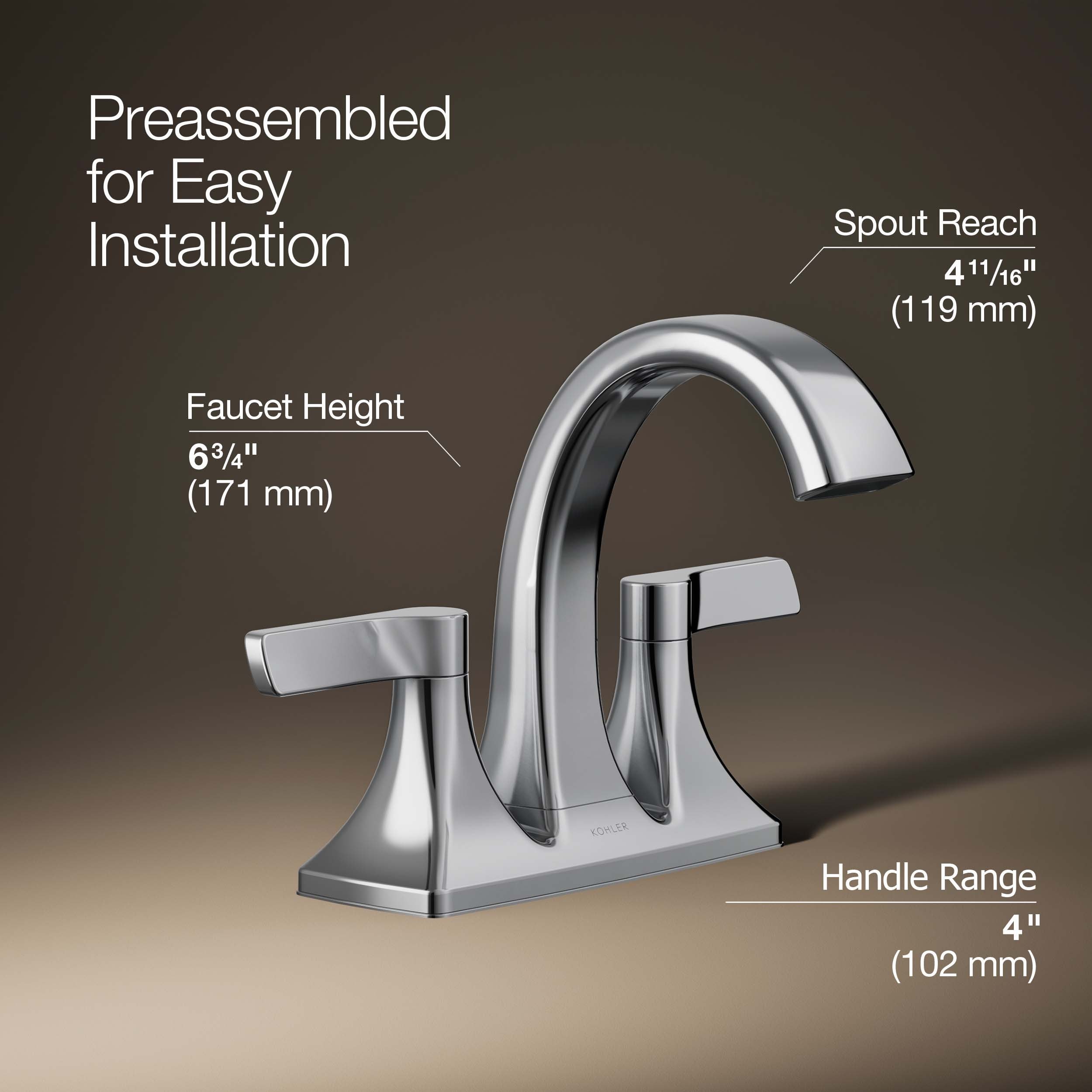 KOHLER R22476-4D-CP Lavatory-Faucets - View #4