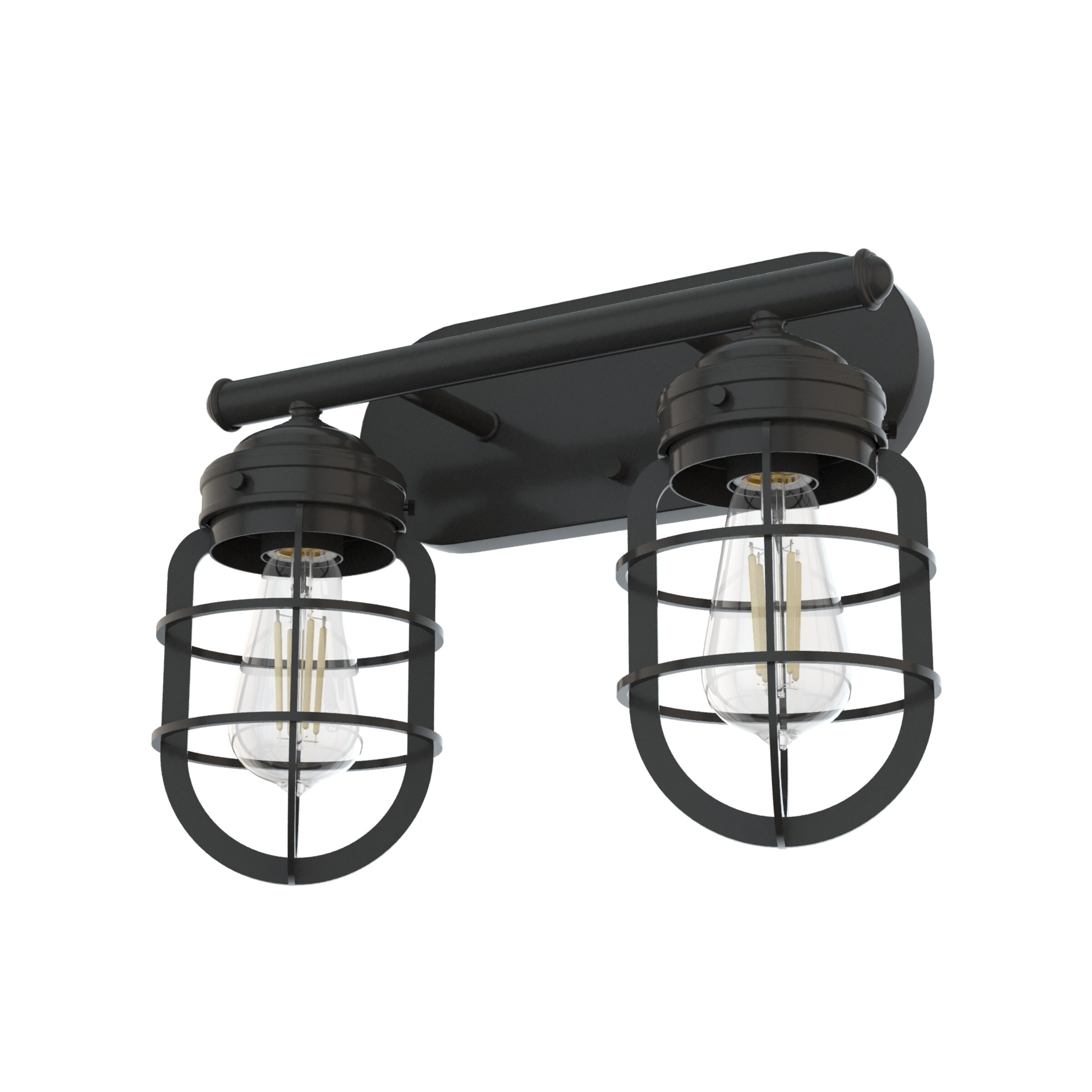Hunter 19043 Starklake 2 -Light Matte Bronze Industrial Vanity light