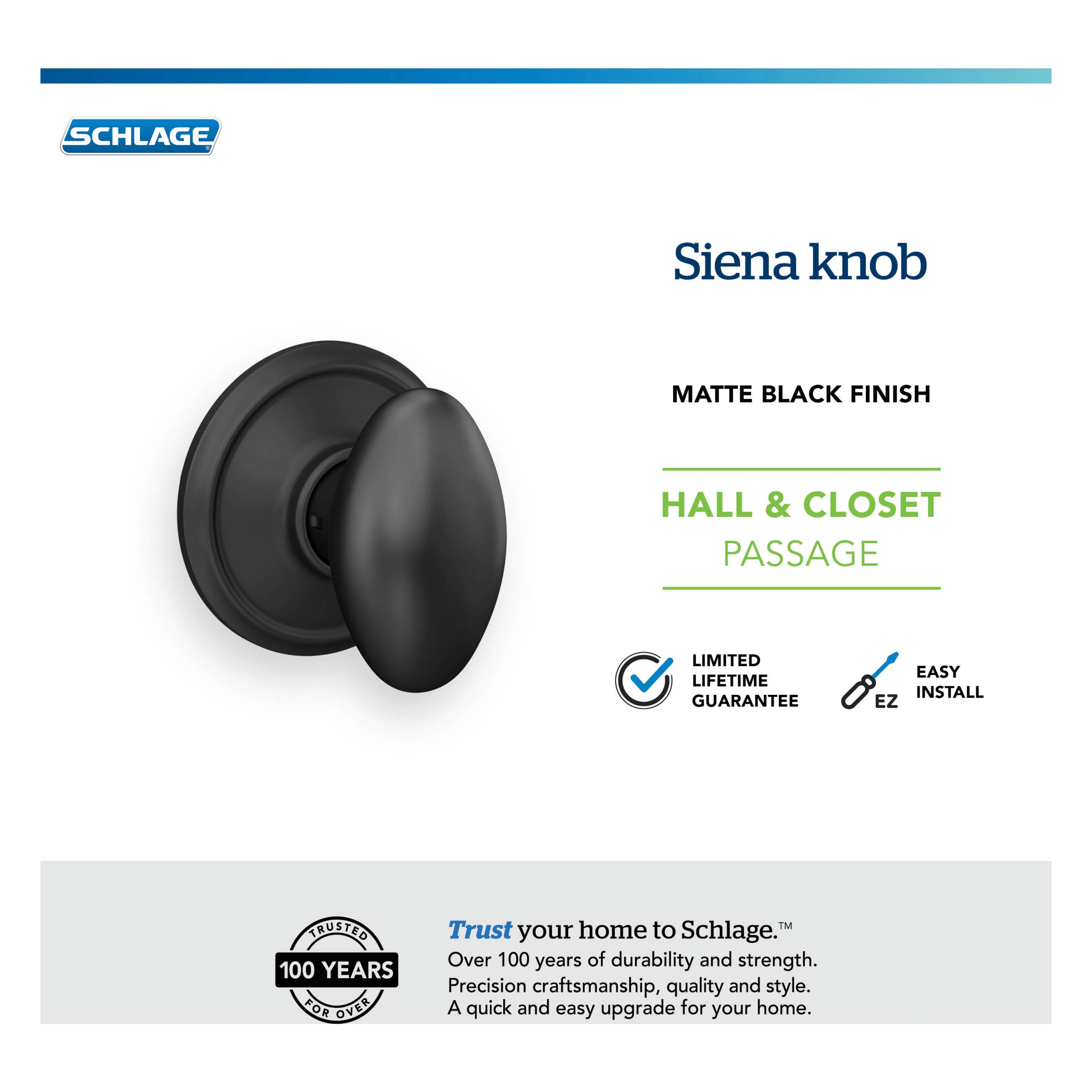 Schlage F10 G SIE 622 Door-Knobs - View #5