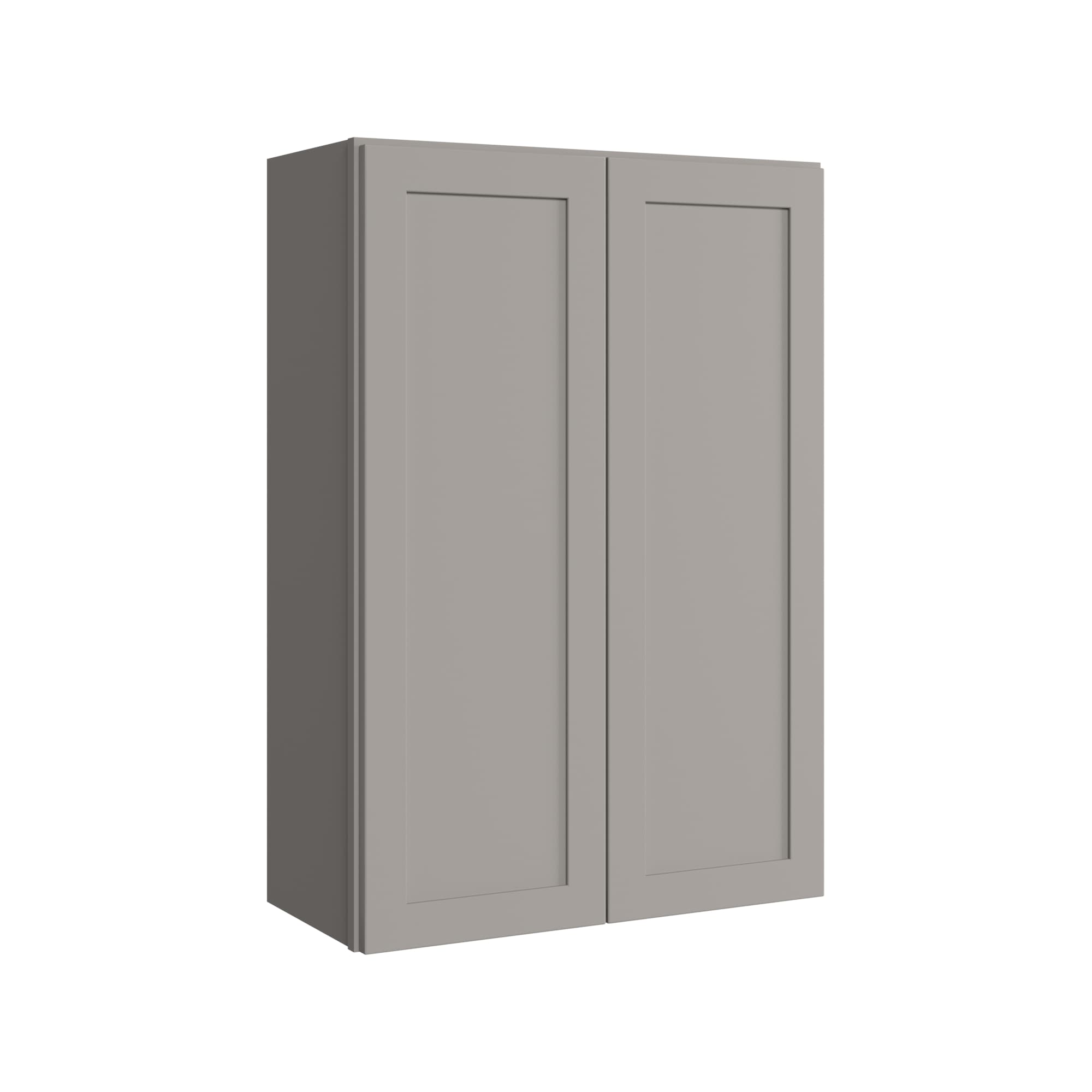 KraftMaid Momentum W2739G81 Deveron 27-in W x 39-in H x 12-in D Pebble Grey Wall Fully assembled Plywood Cabinet (Recessed Panel Shaker)