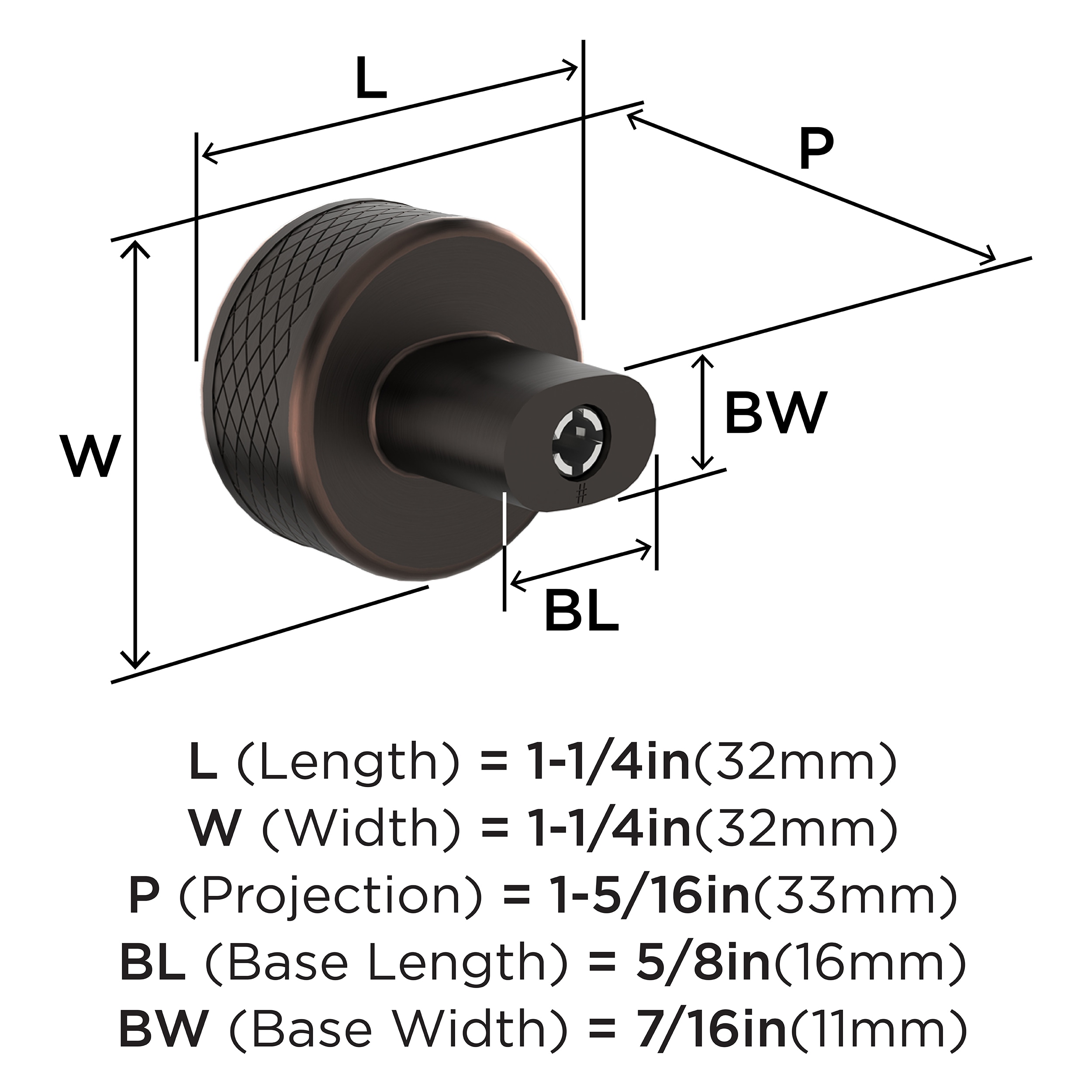 Amerock BP36554ORB Cabinet-Knobs - View #4