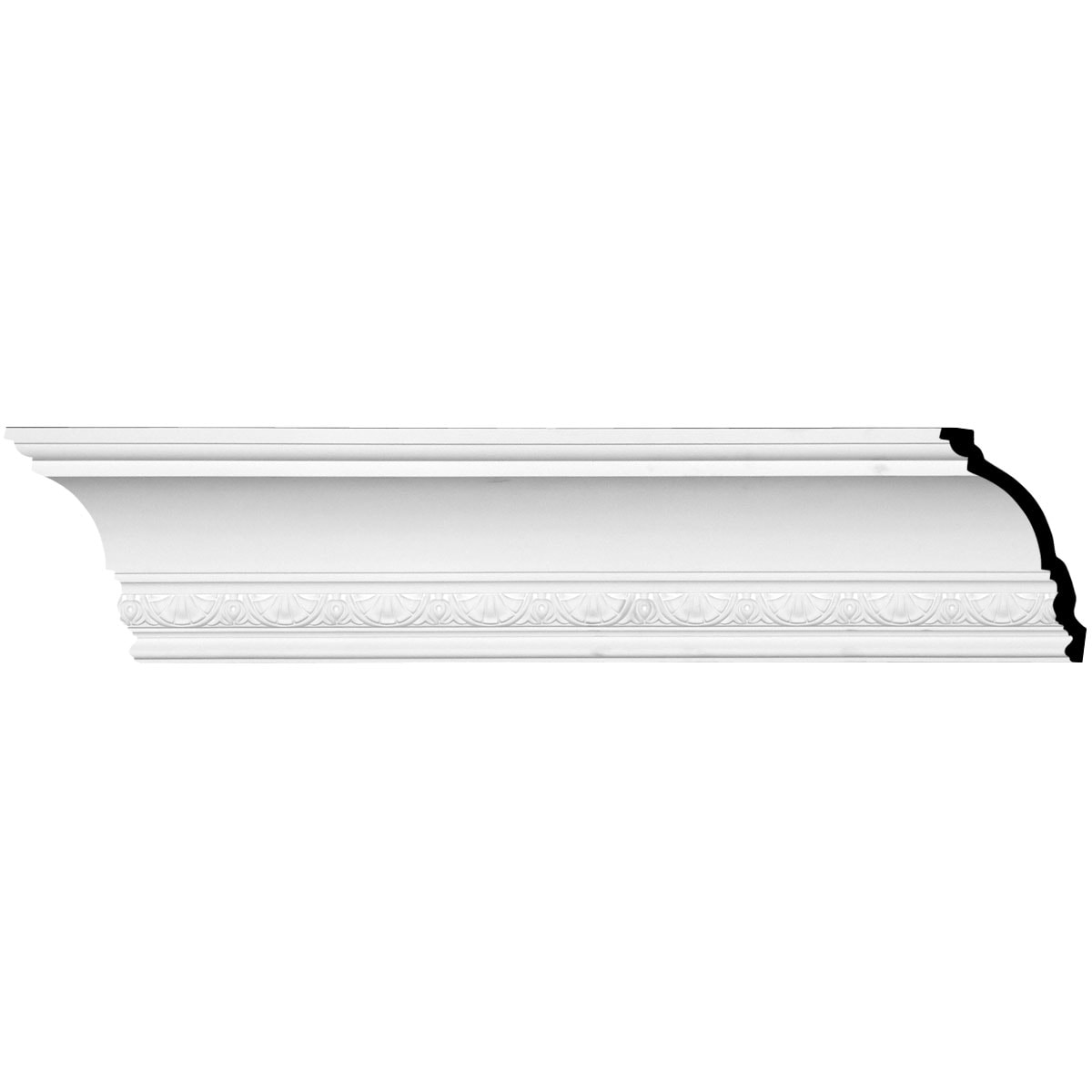 Ekena Millwork MLD07X06X09SH-CASE-2 Shell 6-3/4-in x 7-ft 10-1/2-in Primed Urethane Crown Moulding 2 -Pack