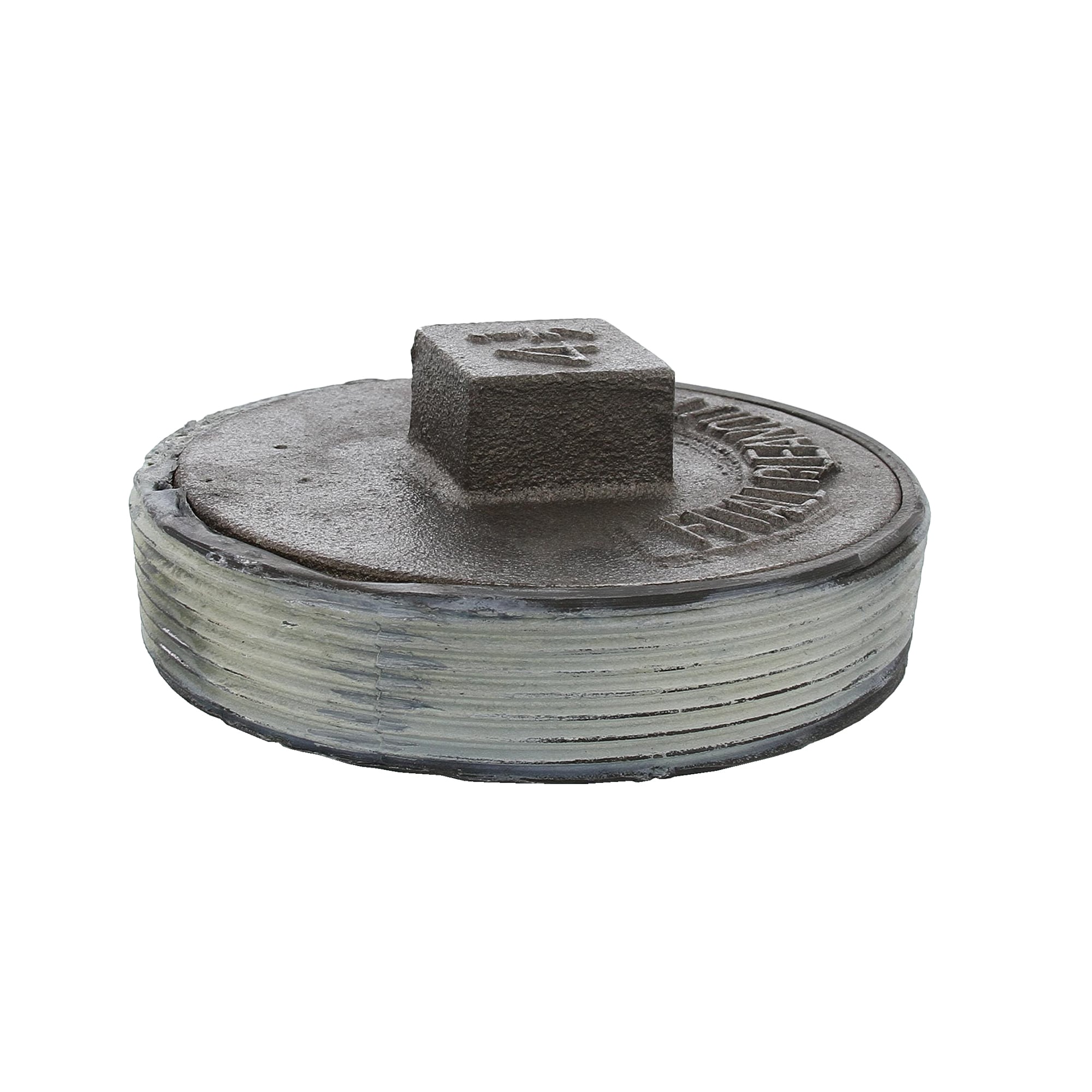 Jones Stephens P56450 Raised Head Fit-All Lead Plug 4.5-in Silver Round Cleanout