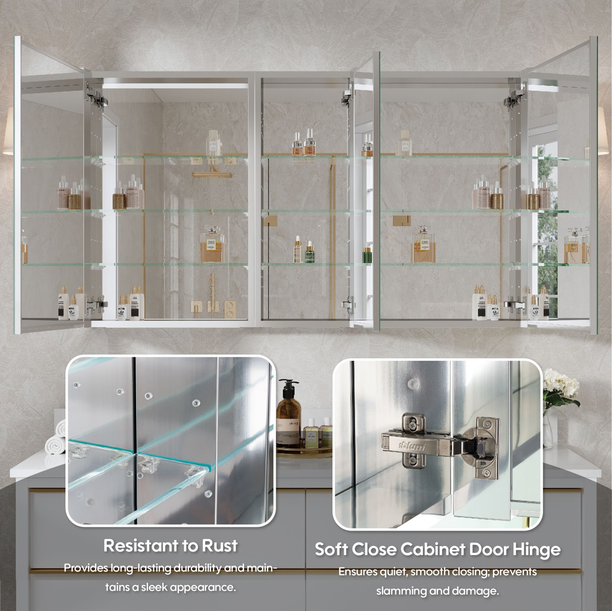 WELLFOR ROSA201220LRR Bathroom-Medicine-Cabinets - View #6