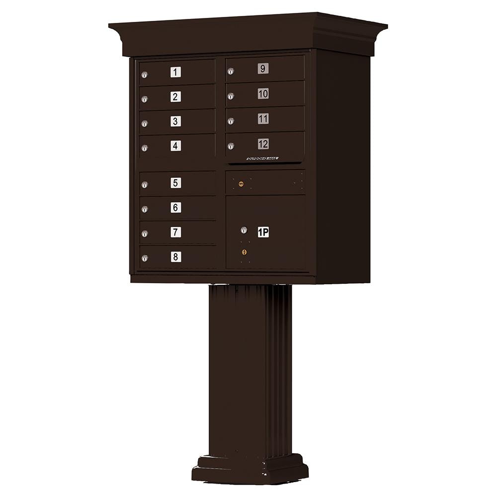 Florence 1570-12VDB Vogue Classic Locking Metal Standard Mailbox Brown