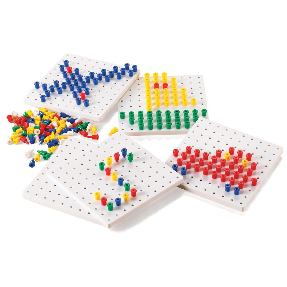 Edx Education Pegs and Peg Board Set, 5 Boards, 1000 Pegs in the