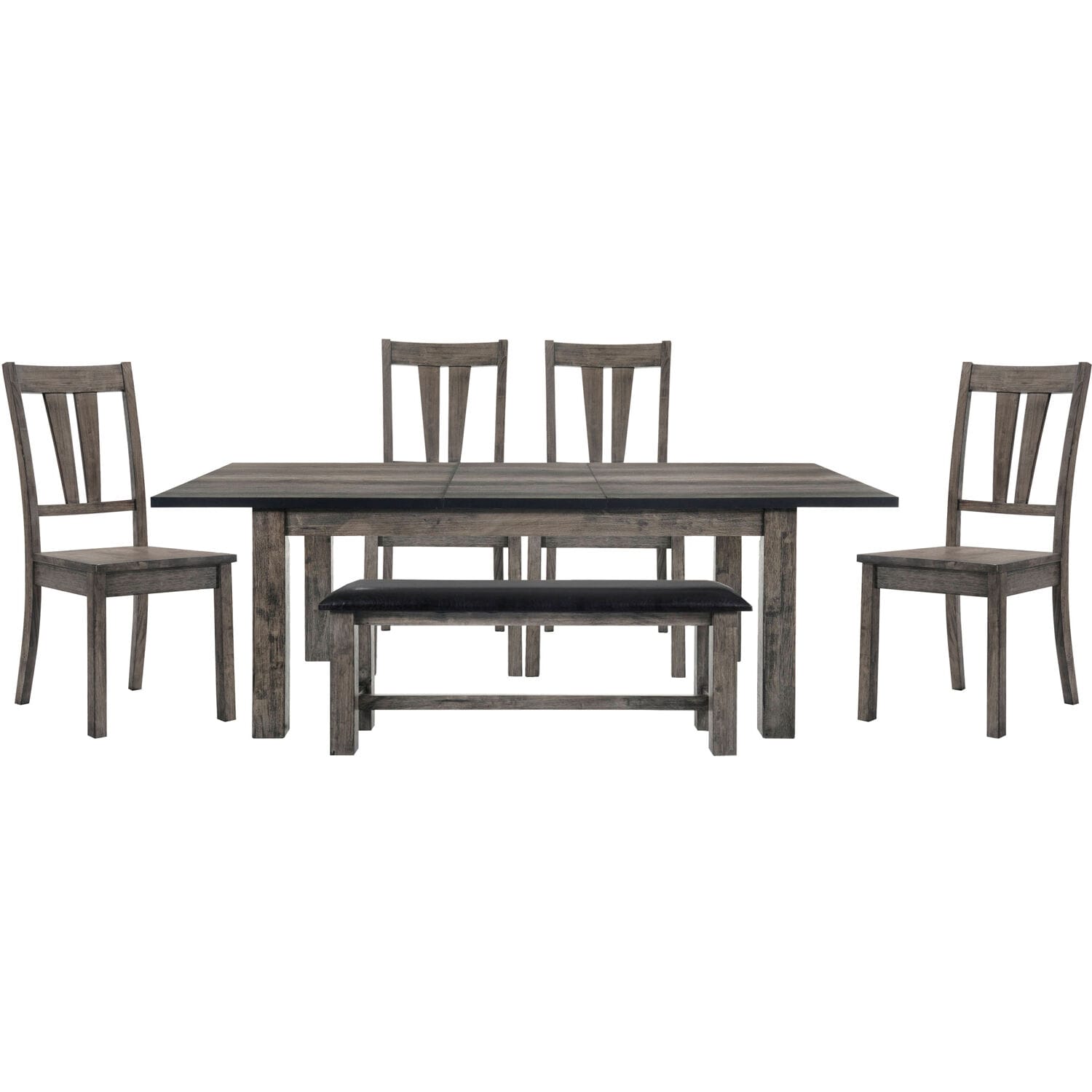 Hanover HDR006-6WD-WG Grey, Light Contemporary/Modern Dining Room Set with Rectangular Table (Seats 5)