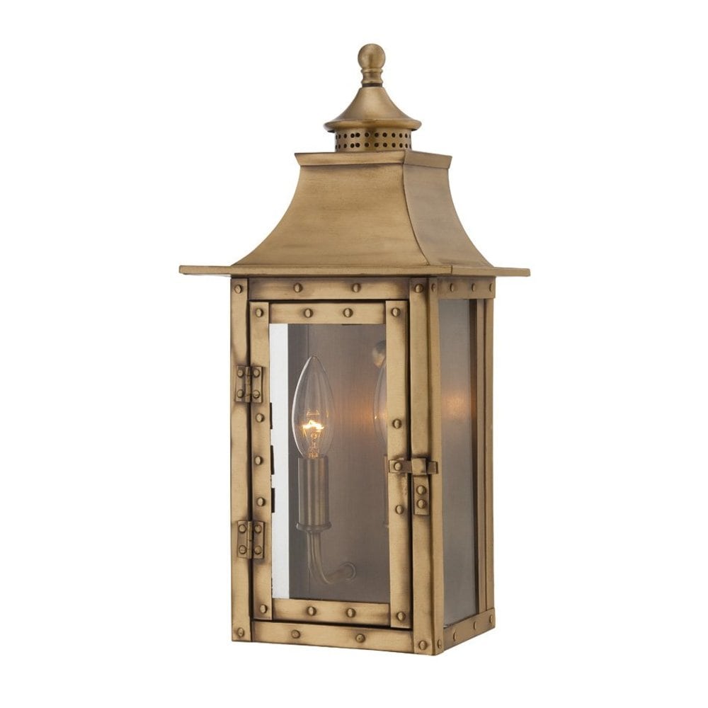Acclaim Lighting 8302AB St. Charles 2 -Light 16.0-in H Brass Hardwired Outdoor Wall Light