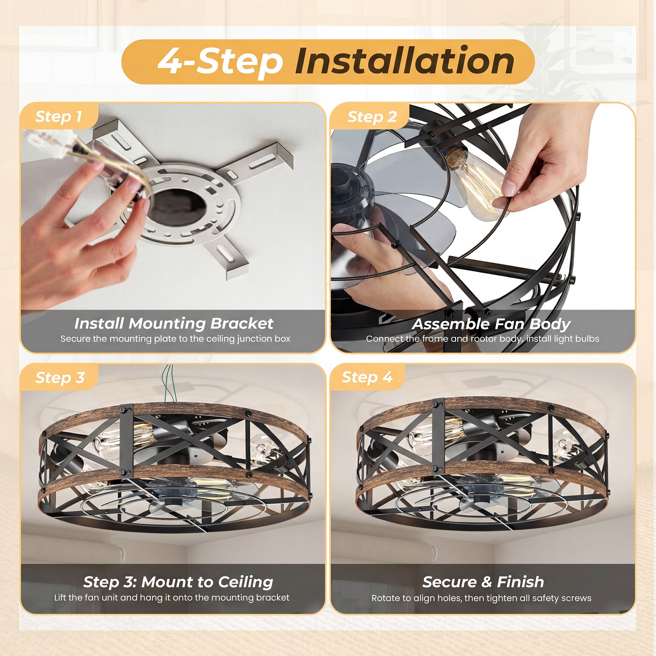 Sweetcrispy L-AC-DSV4NDS-22GD Ceiling-Fans - View #7