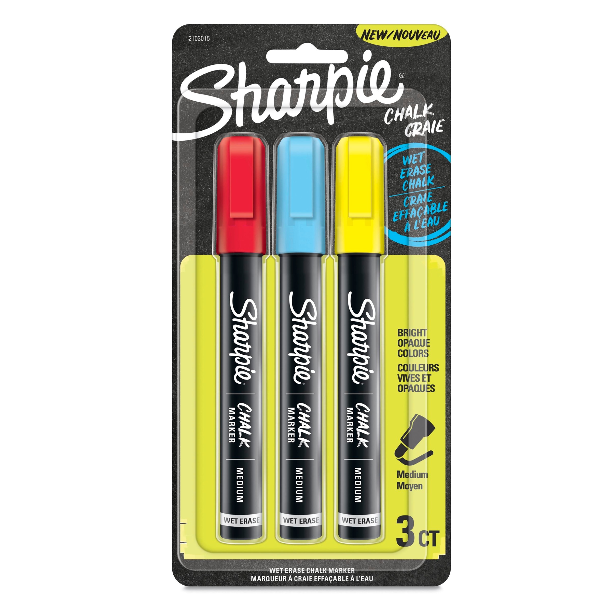 Sharpie Wet Erase Chalk Markers Medium Point White Pack Of 2 Markers -  Office Depot
