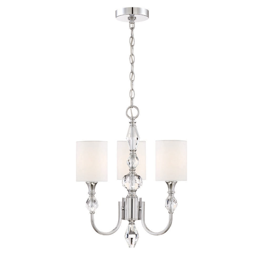 Designers Fountain 89983-CH Evi 3-Light Chrome Transitional Dry rated Chandelier
