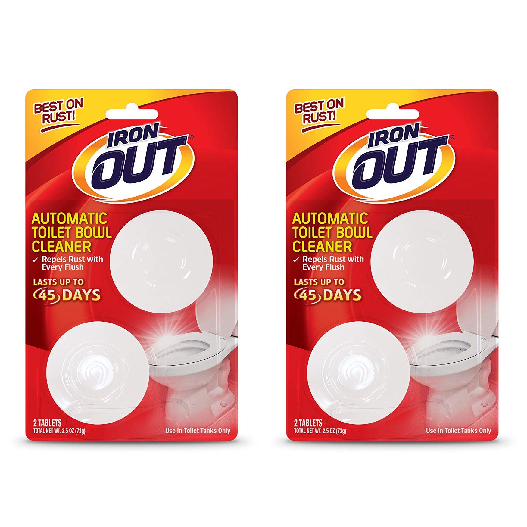 Iron Out  Automatic Toilet Bowl Cleaner Tablet - Repels Rust Hard Water Stains with Every Flush
