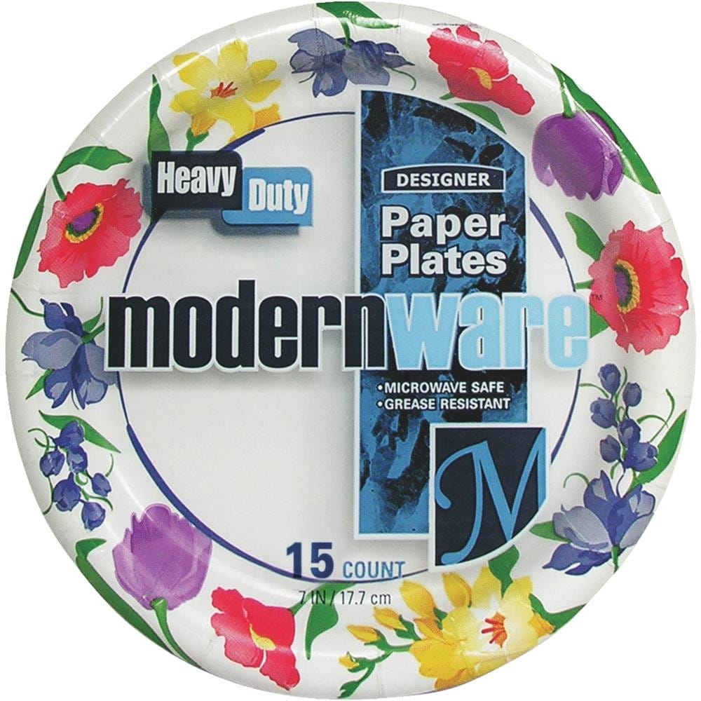 AJM Packaging Corporation Modern Ware 7 Paper Plate - Smart Savers #DP7MW032015AGI-CB16