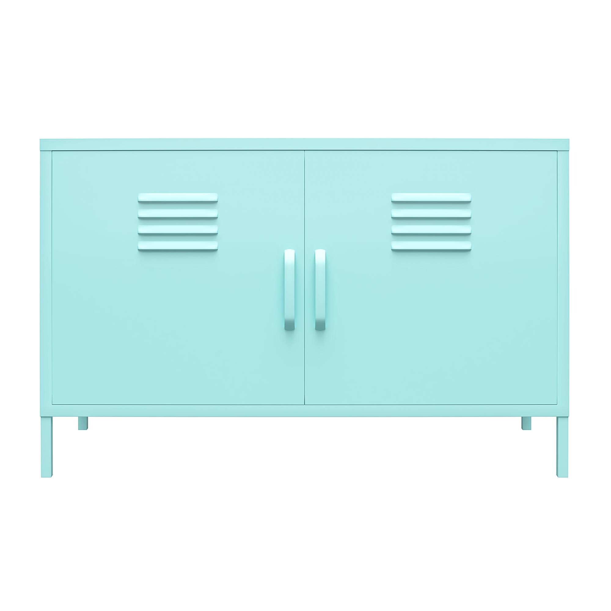 Spearmint 44'' Metal Locker Accent Cabinet with Adjustable Shelving