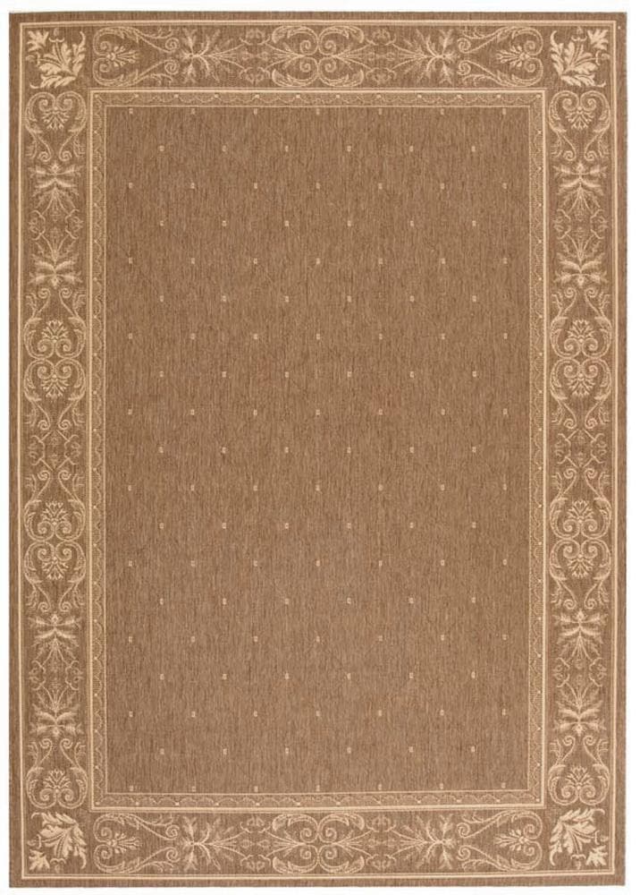 Safavieh CY2326-3009-6 Courtyard Tobago 7 x 10 (ft) Loomed Polypropylene Brown/Natural Rectangular Indoor/Outdoor Border Coastal Area rug