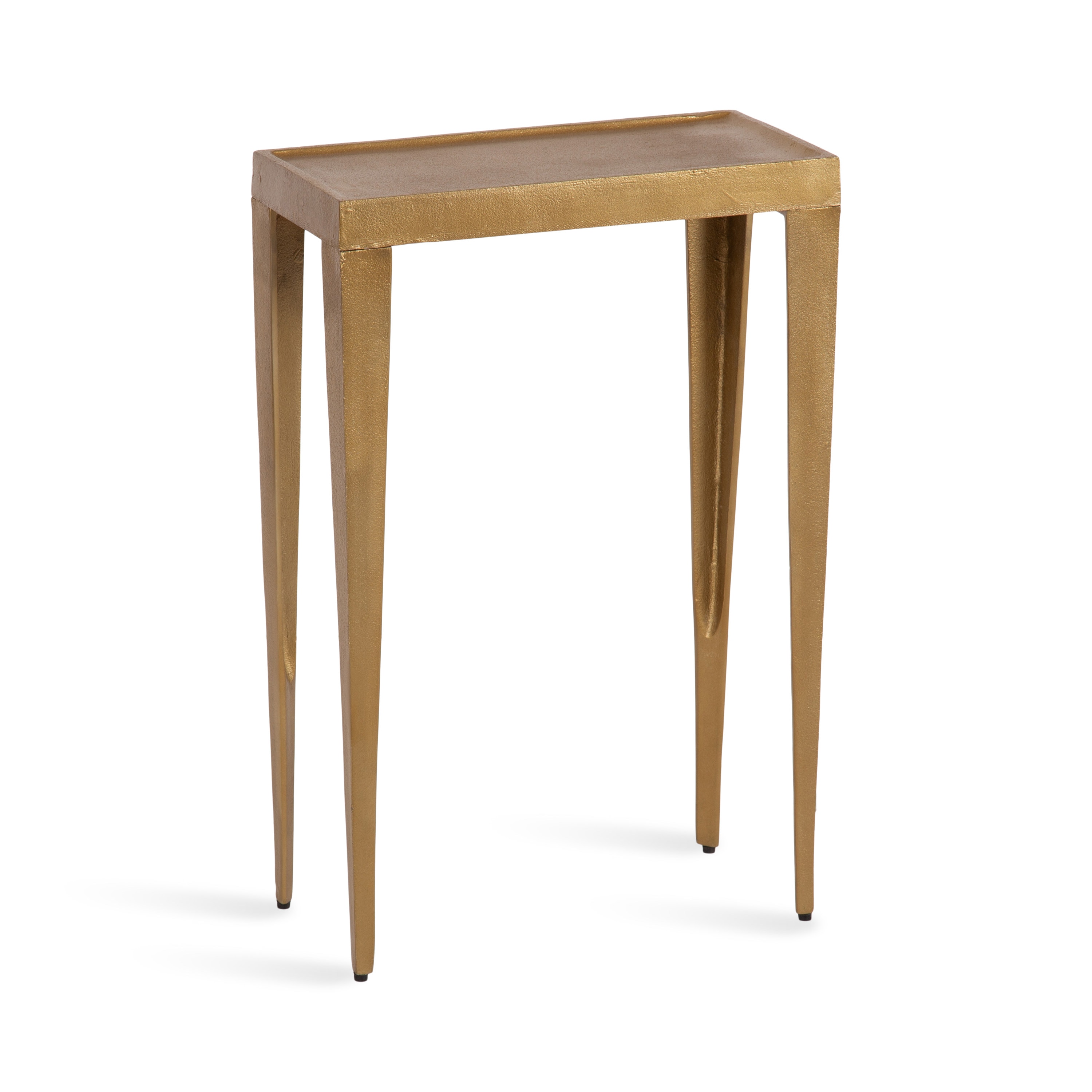 Kate and Laurel 228593 Rava 16.00-Inches W x 24.50-Inches H Gold Metal Rectangular Modern End Table Assembly Required