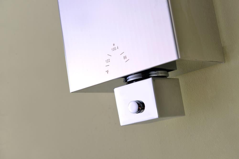 Polished Chrome Stainless Steel 59" Shower Panel with Jets and Handheld Wand