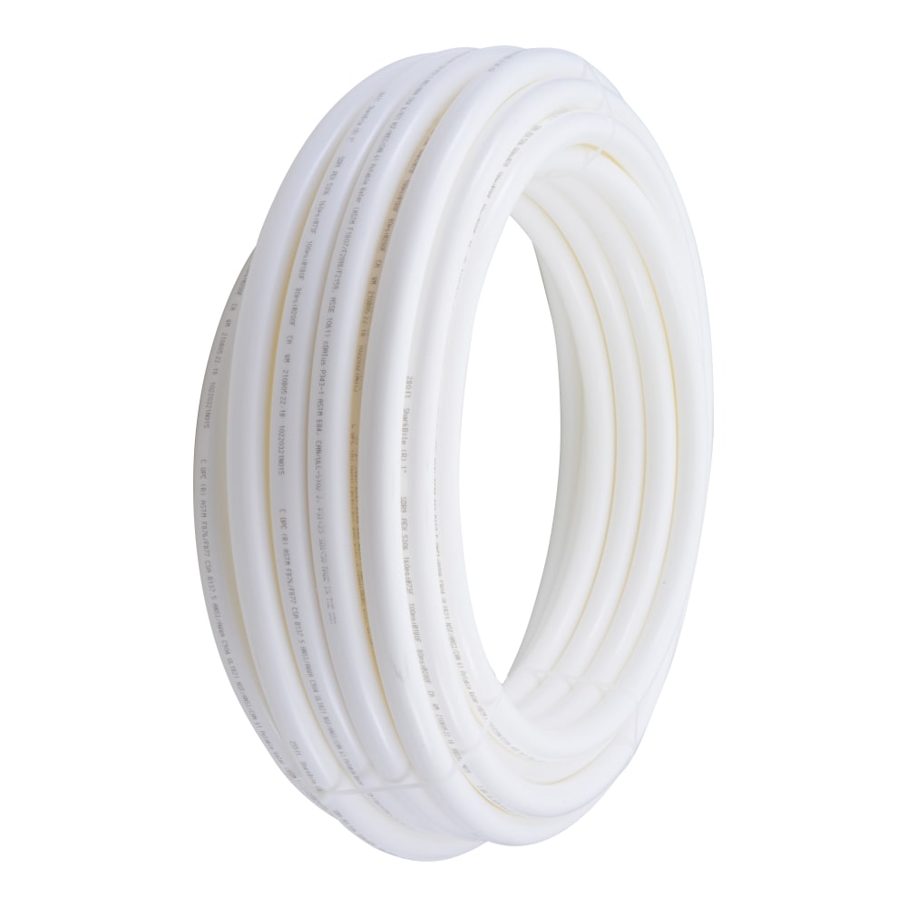 White PEX Pipe Tubing Flexible Coiled Underground  3/4 Inches x 500 ft Durable 