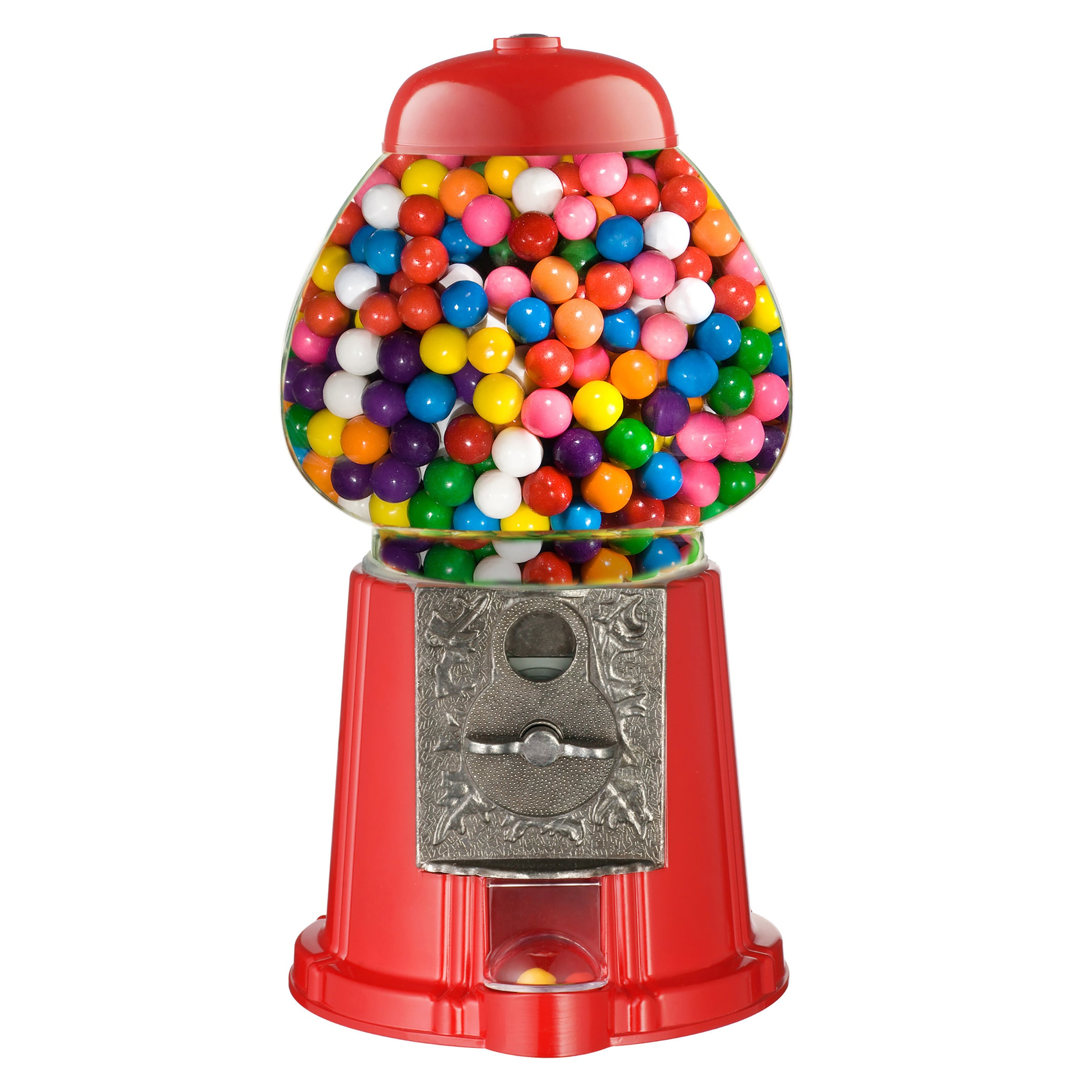 Spiral Fun 10-Inch Gumball Machine with Gumballs: Red and Pink