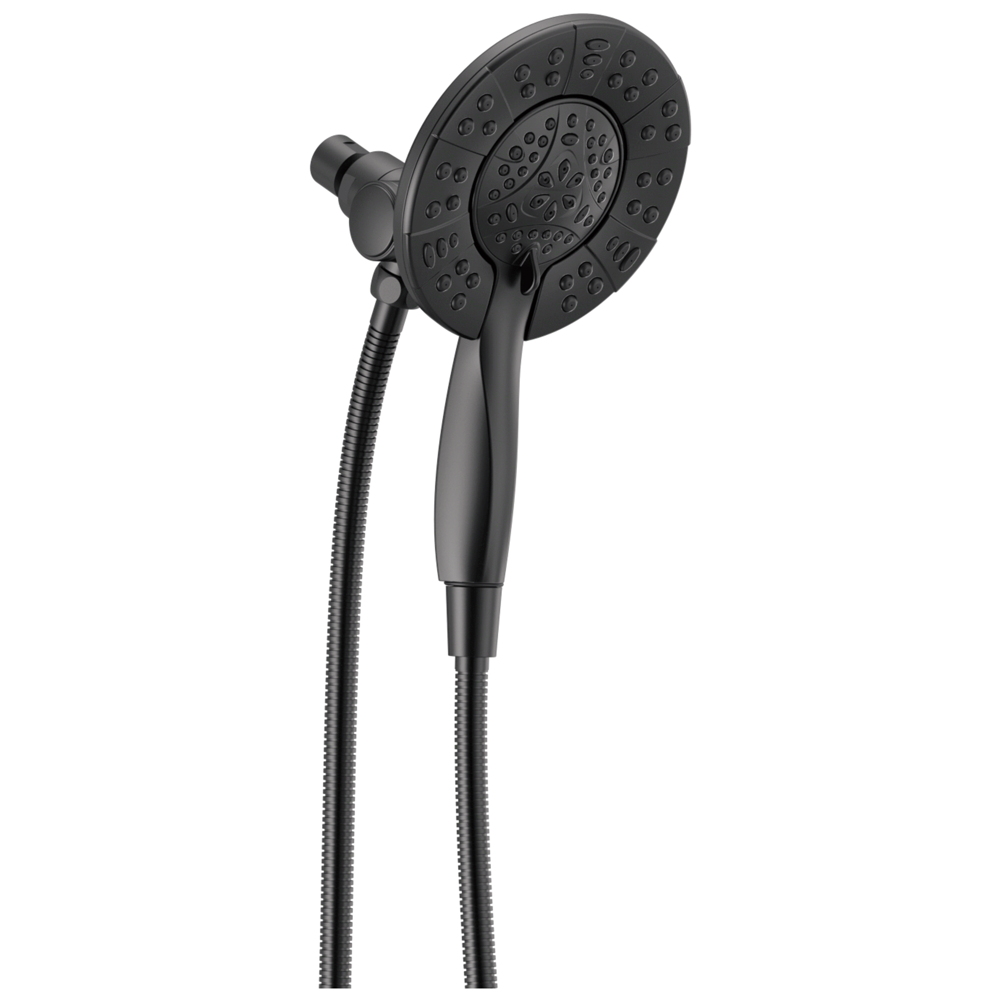 Delta 58499-BL 4.0 -Settings Matte Black 6-in Round Dual/Combo Shower Head 1.75 GPM