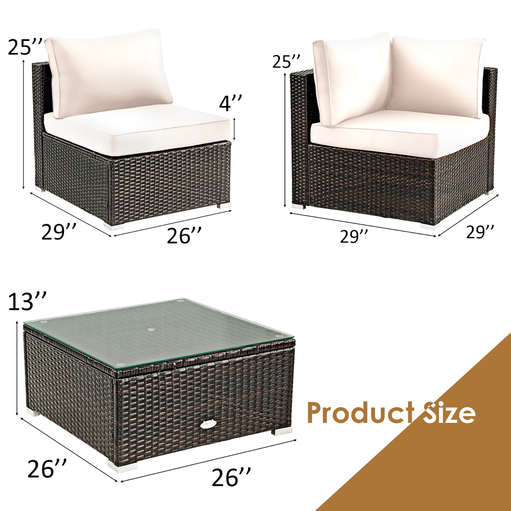 Costway LWS00837 Patio-Conversation-Sets - View #2