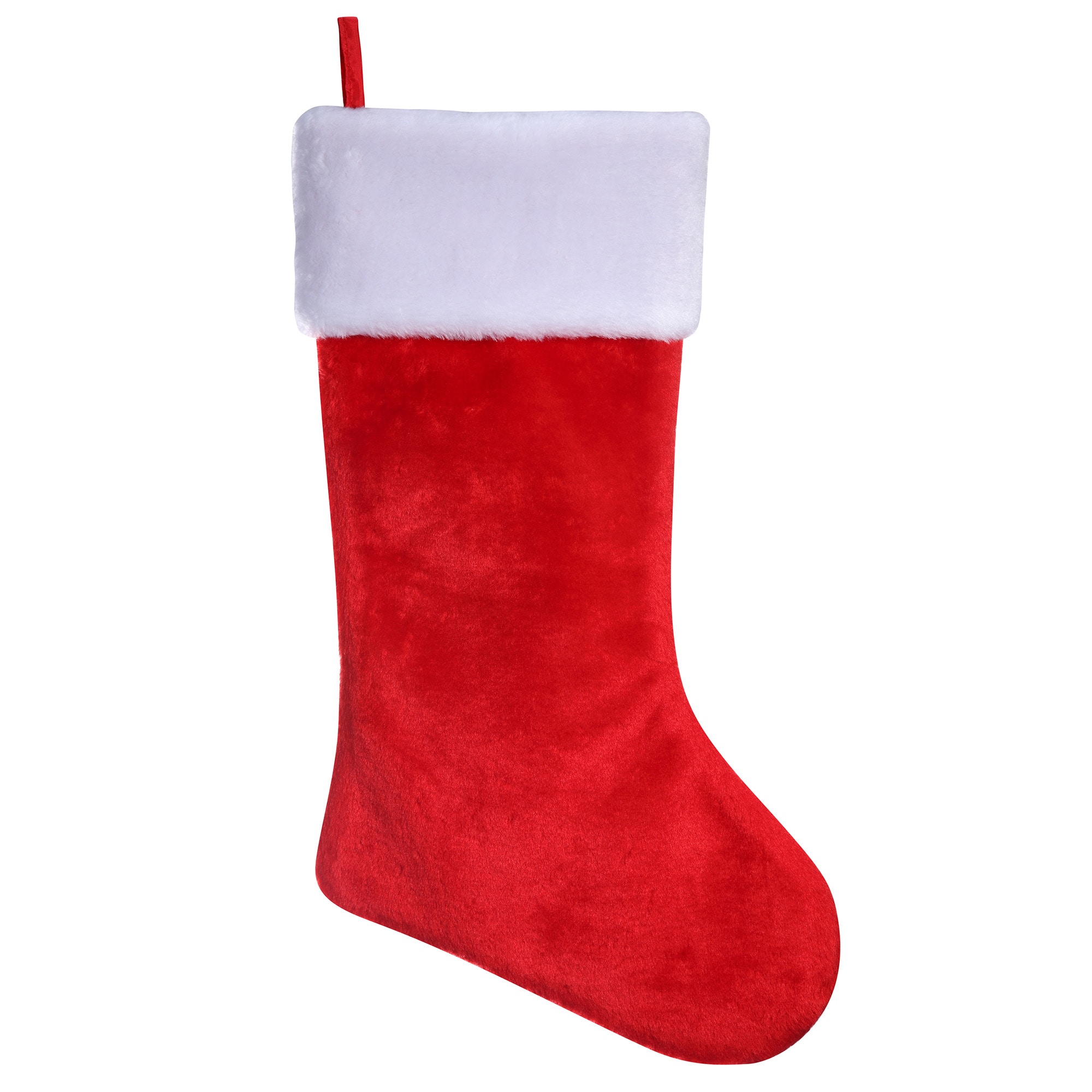Haute Decor HR0100 20-in Red Traditional Christmas Stocking